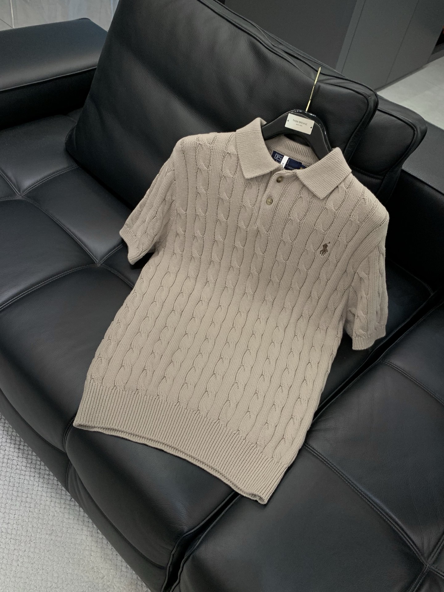 ，Ralph Lauren 拉夫劳伦，2026春季新品，时尚休闲翻领针织短袖毛衣，采用进口原版面料，精致
