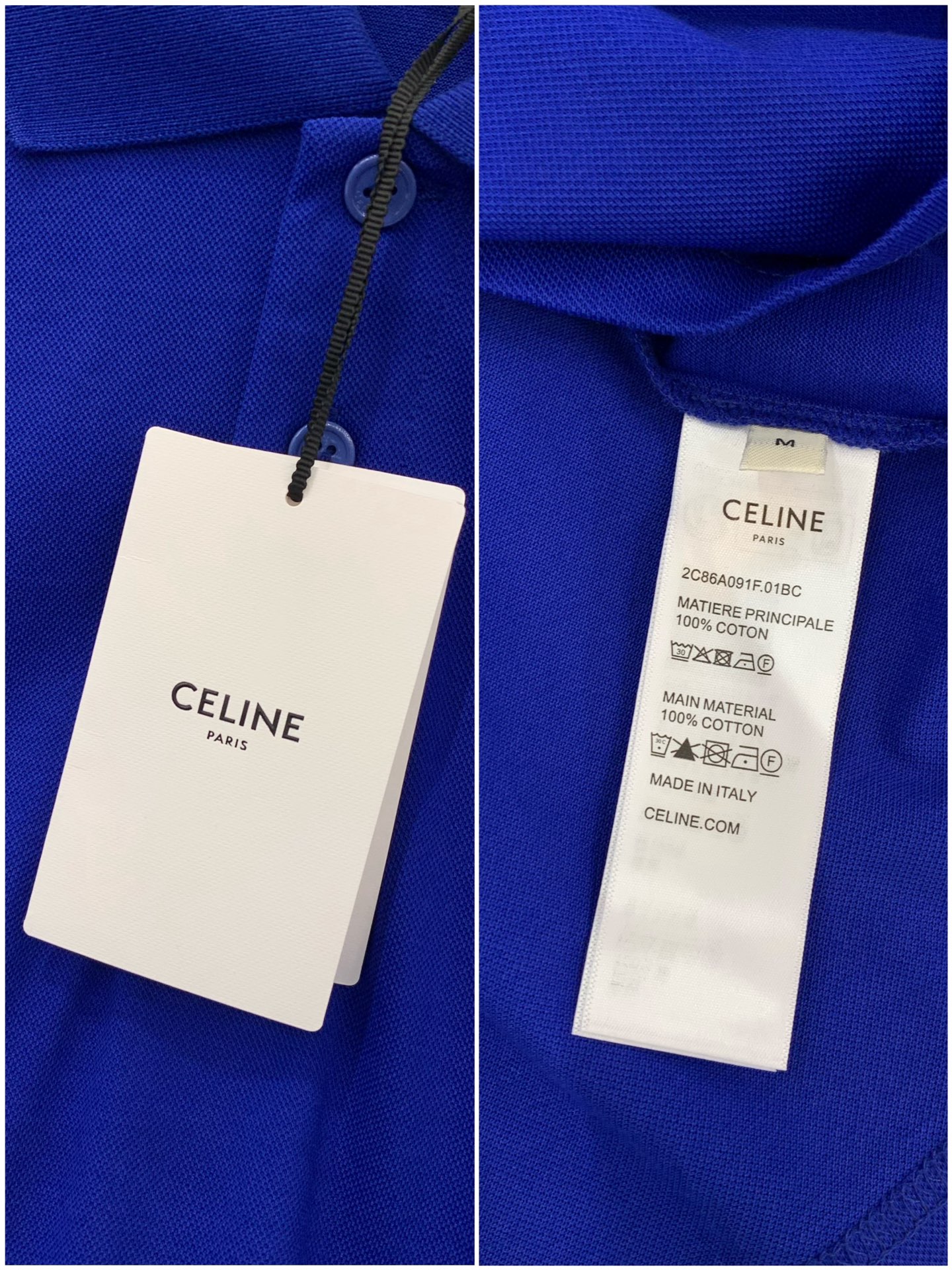 ，Celine 瑟琳，2026夏季新品，专柜同步有售，原单狠货，时尚休闲翻领短袖T恤，采用进口原版面料，