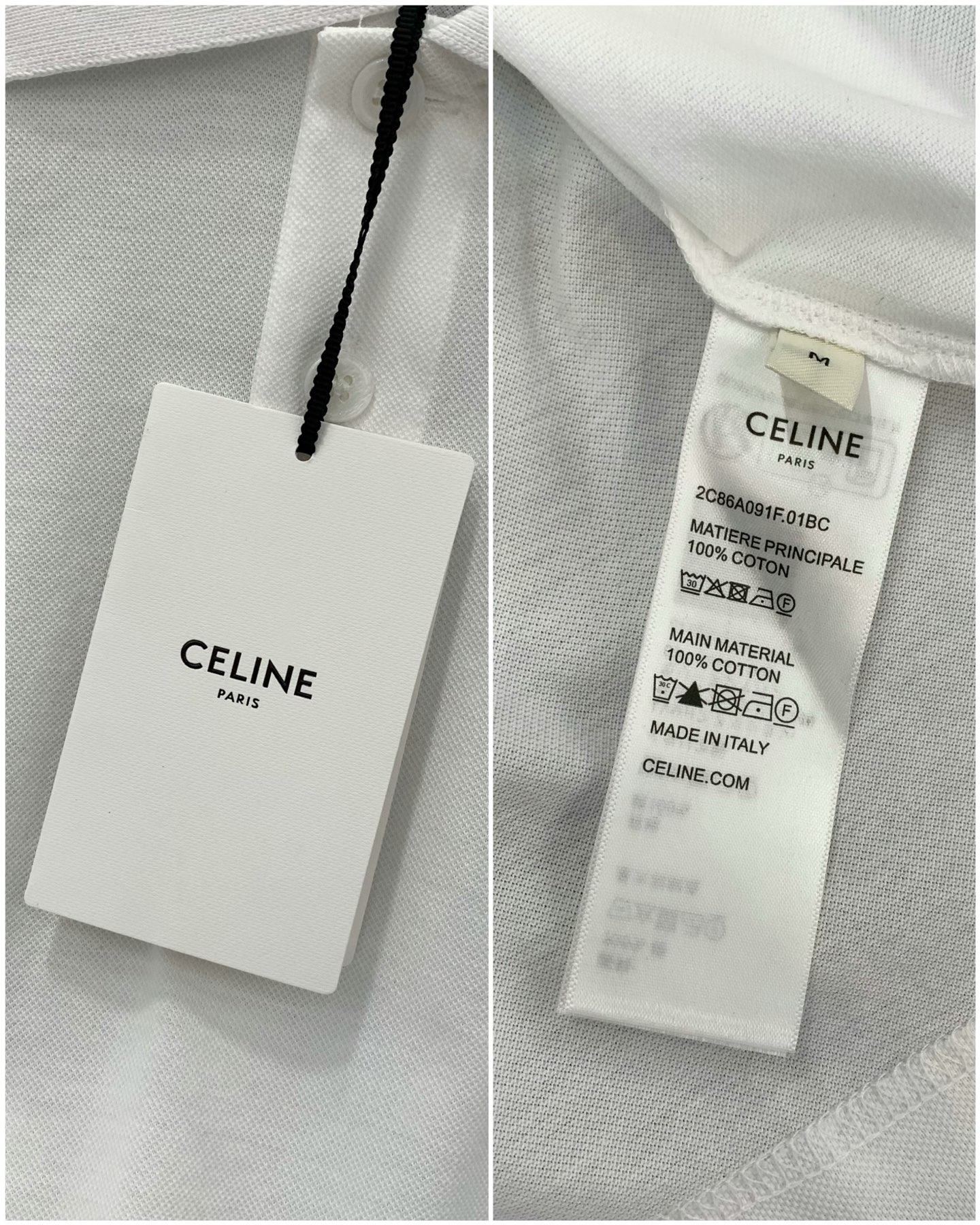 ，Celine 瑟琳，2026夏季新品，专柜同步有售，原单狠货，时尚休闲翻领短袖T恤，采用进口原版面料，