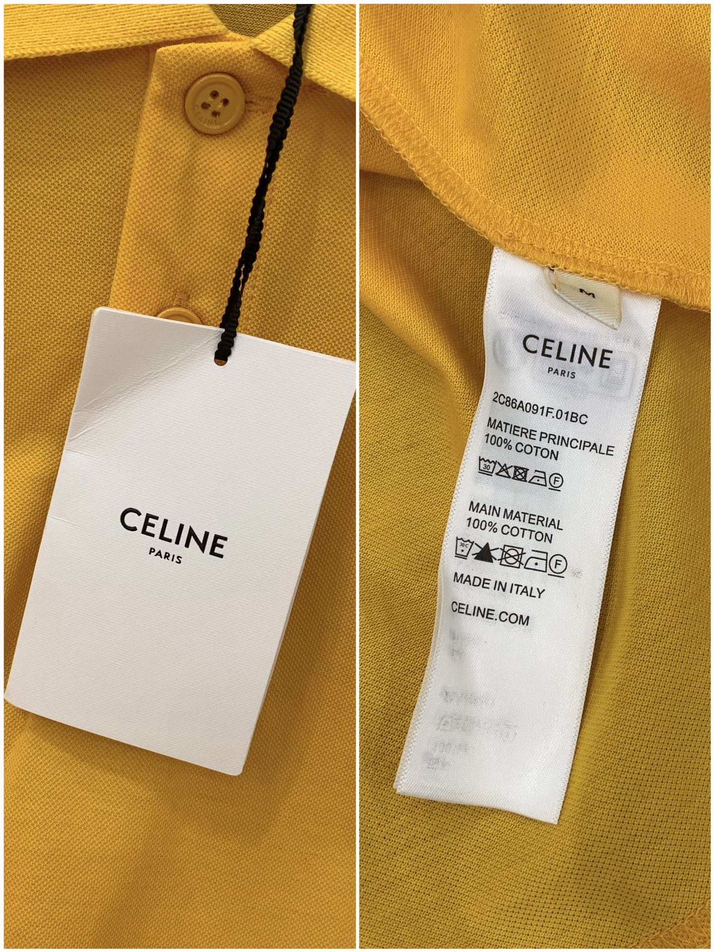 ，Celine 瑟琳，2026夏季新品，专柜同步有售，原单狠货，时尚休闲翻领短袖T恤，采用进口原版面料，