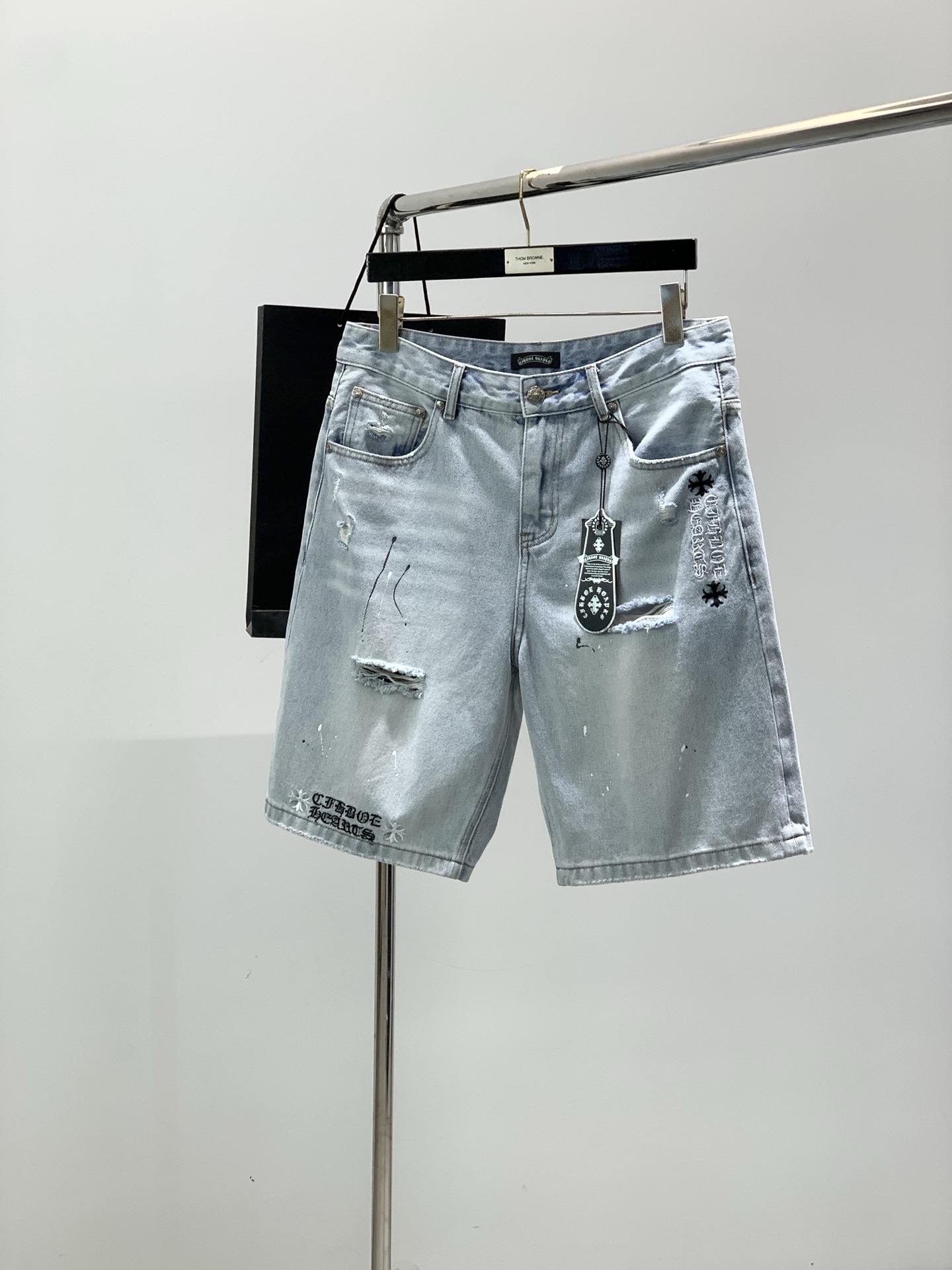 Chrome Hearts 克罗心牛仔短裤 牛仔短裤 ，男女同款式材质 牛仔布 尺码M-2XL
