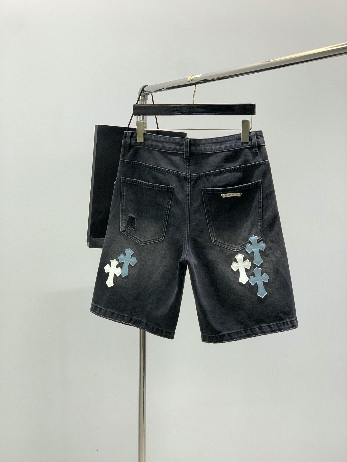 Chrome Hearts 克罗心牛仔短裤 牛仔短裤 ，男女同款式材质 牛仔布 尺码M-2XL