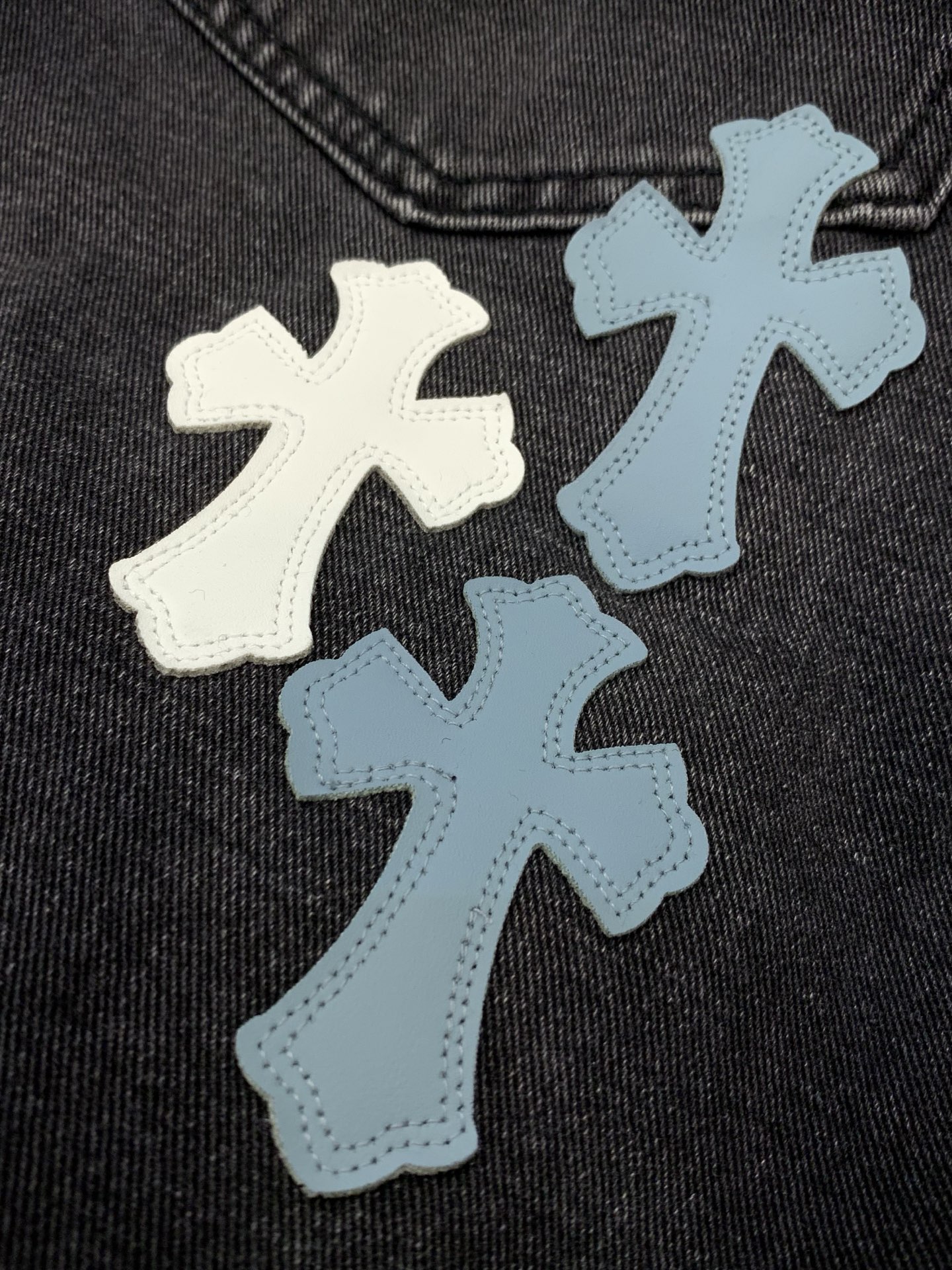 Chrome Hearts 克罗心牛仔短裤 牛仔短裤 ，男女同款式材质 牛仔布 尺码M-2XL