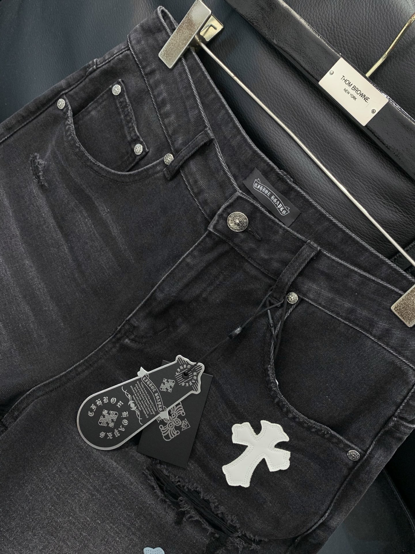 Chrome Hearts 克罗心牛仔短裤 牛仔短裤 ，男女同款式材质 牛仔布 尺码M-2XL
