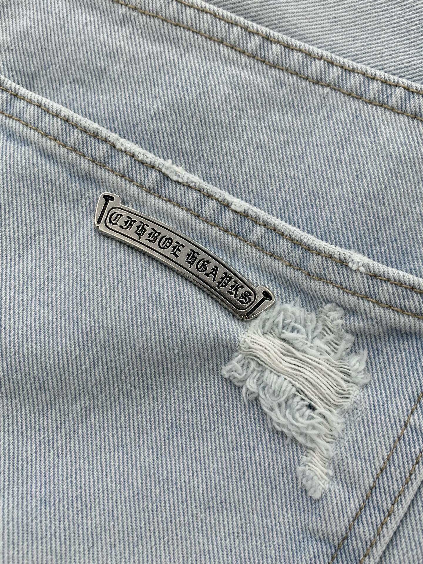 Chrome Hearts 克罗心牛仔短裤 牛仔短裤 ，男女同款式材质 牛仔布 尺码M-2XL