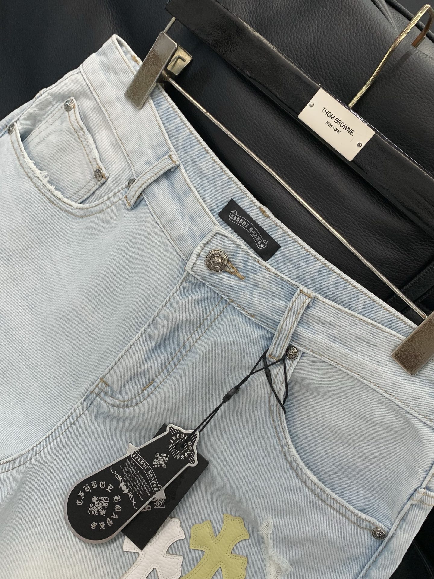 Chrome Hearts 克罗心牛仔短裤 牛仔短裤 ，男女同款式材质 牛仔布 尺码M-2XL