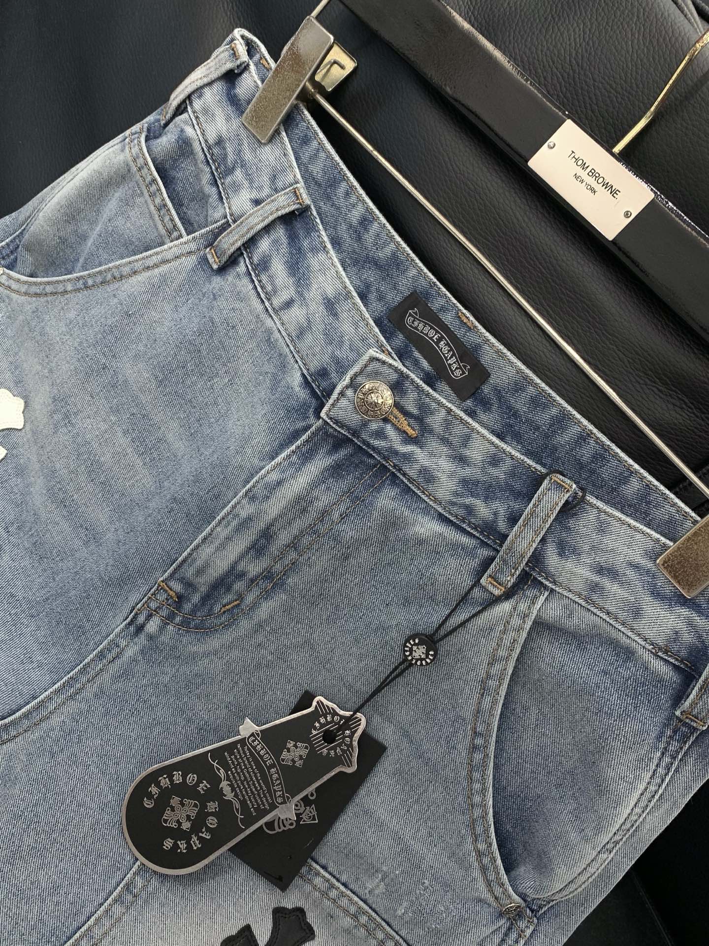 Chrome Hearts 克罗心牛仔短裤 牛仔短裤 ，男女同款式材质 牛仔布 尺码M-2XL