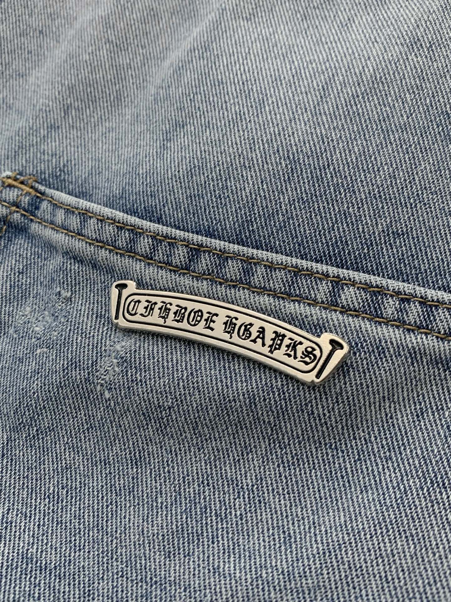 Chrome Hearts 克罗心牛仔短裤 牛仔短裤 ，男女同款式材质 牛仔布 尺码M-2XL