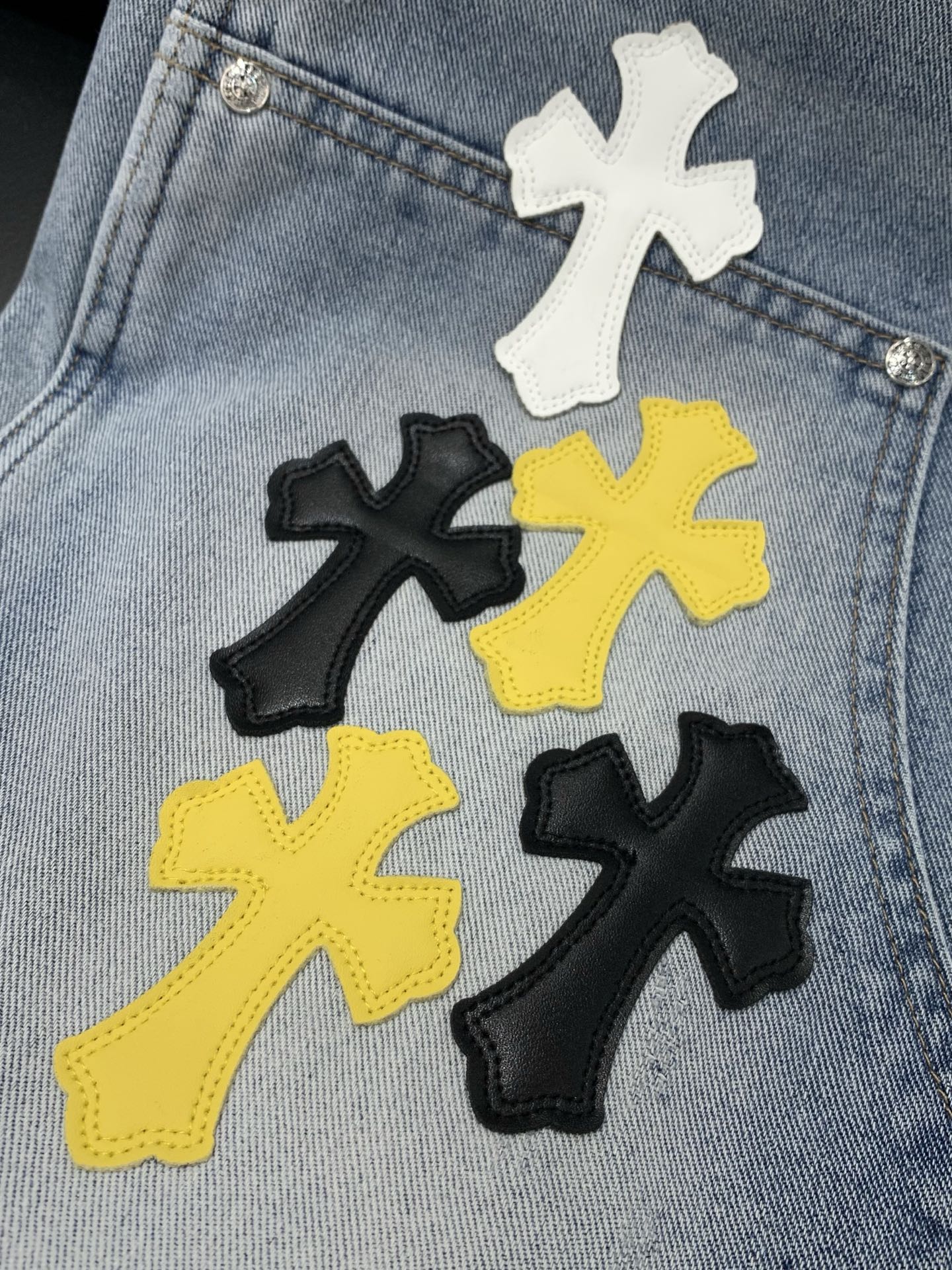 Chrome Hearts 克罗心牛仔短裤 牛仔短裤 ，男女同款式材质 牛仔布 尺码M-2XL