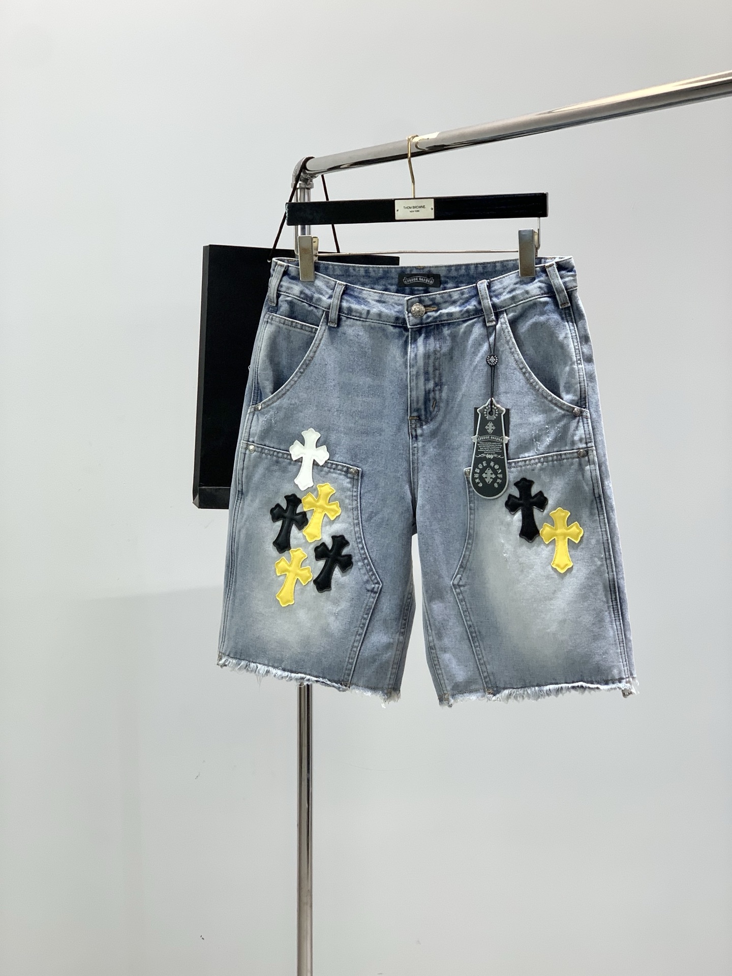 Chrome Hearts 克罗心牛仔短裤 牛仔短裤 ，男女同款式材质 牛仔布 尺码M-2XL