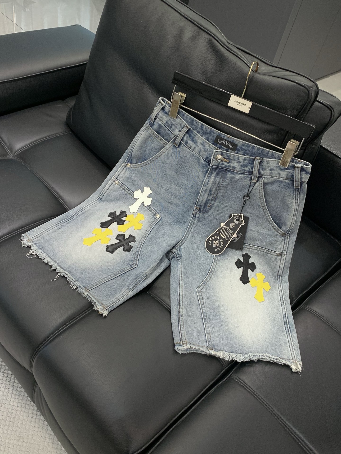 Chrome Hearts 克罗心牛仔短裤 牛仔短裤 ，男女同款式材质 牛仔布 尺码M-2XL