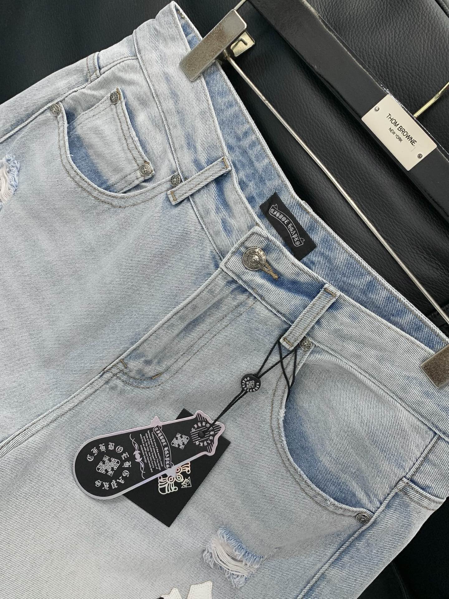 Chrome Hearts 克罗心牛仔短裤 牛仔短裤 ，男女同款式材质 牛仔布 尺码M-2XL