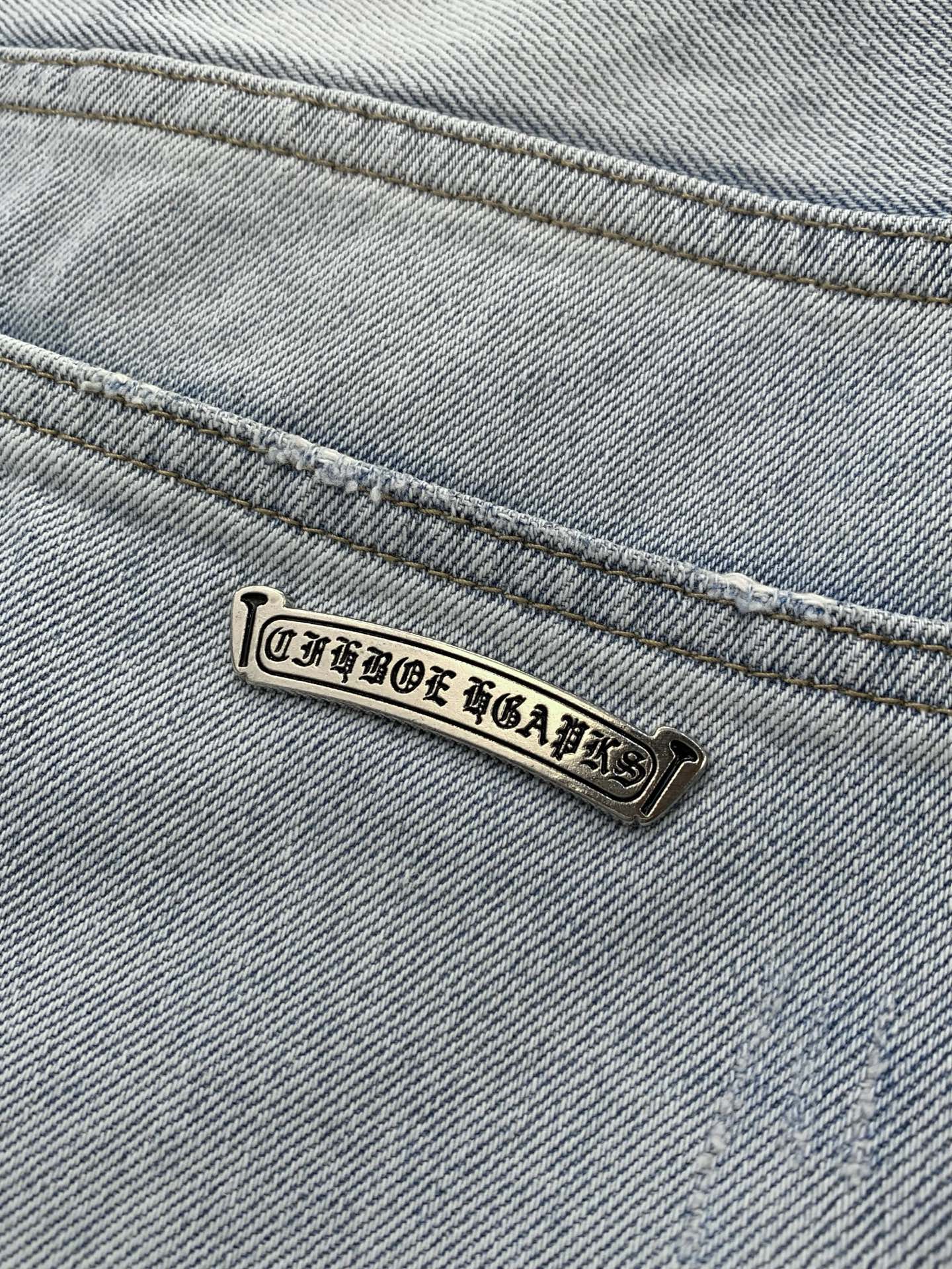 Chrome Hearts 克罗心牛仔短裤 牛仔短裤 ，男女同款式材质 牛仔布 尺码M-2XL