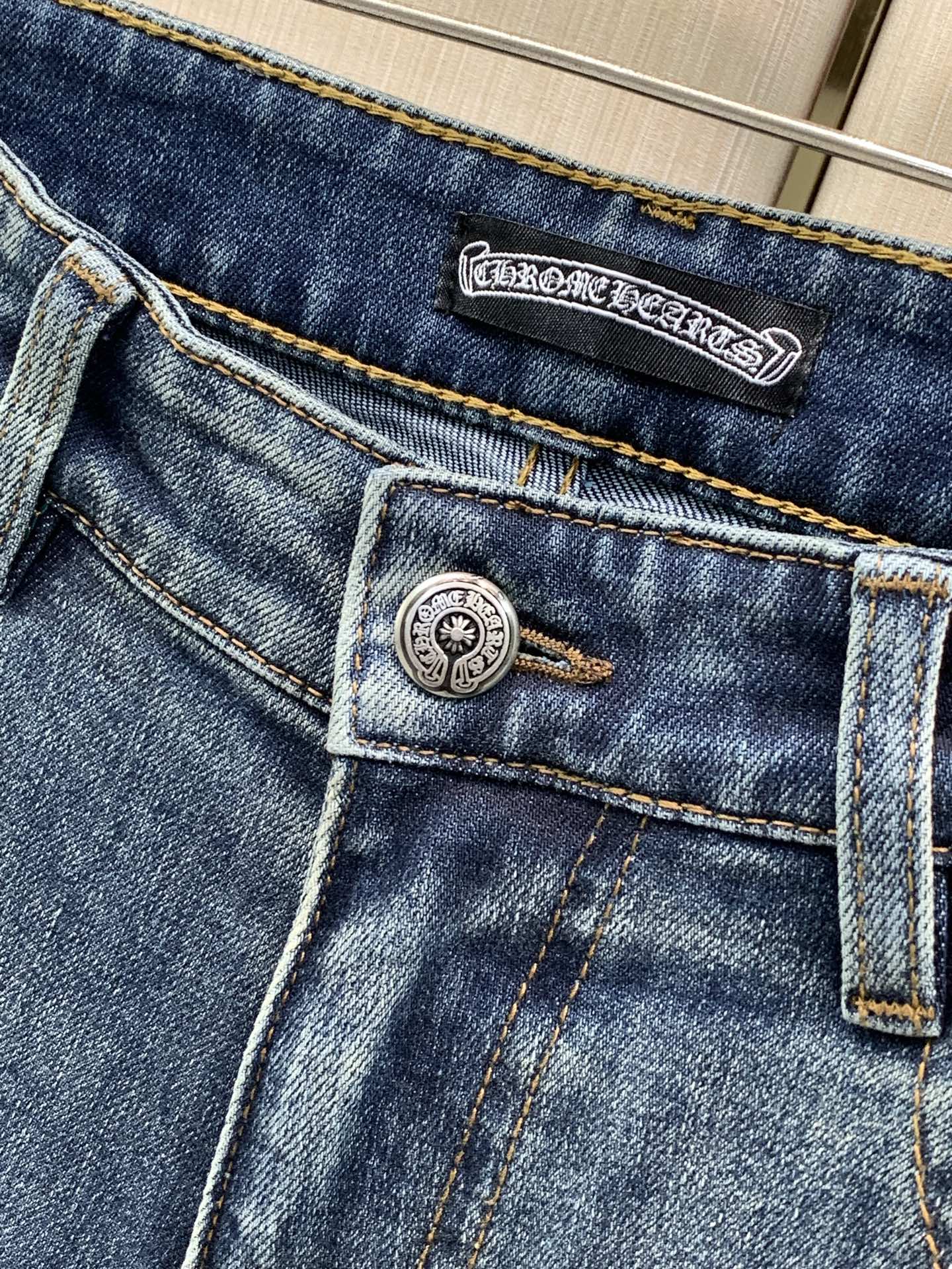 ，Chrome hearts 克罗心  牛仔裤，辅料真皮水洗 公司订单，高端品鉴尤物，面料都是罕见的系列，限量款，售价预
