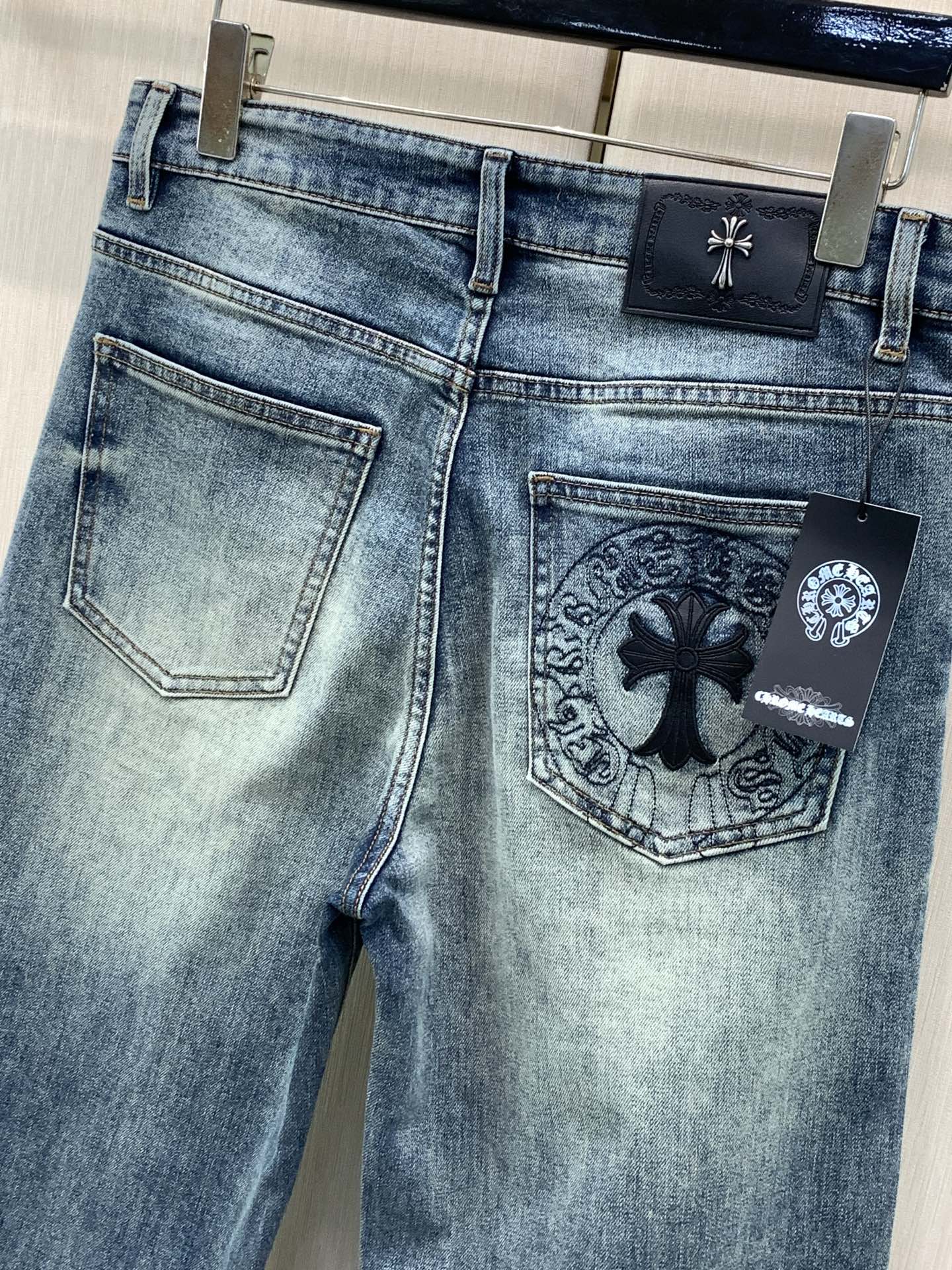 ，Chrome hearts 克罗心  牛仔裤，辅料真皮水洗 公司订单，高端品鉴尤物，面料都是罕见的系列，限量款，售价预