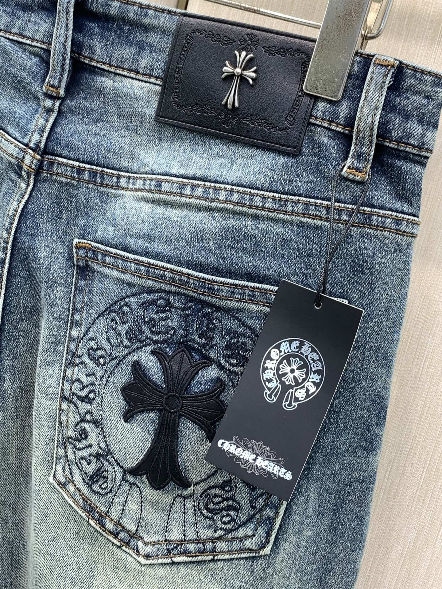 ，Chrome hearts 克罗心  牛仔裤，辅料真皮水洗 公司订单，高端品鉴尤物，面料都是罕见的系列，限量款，售价预
