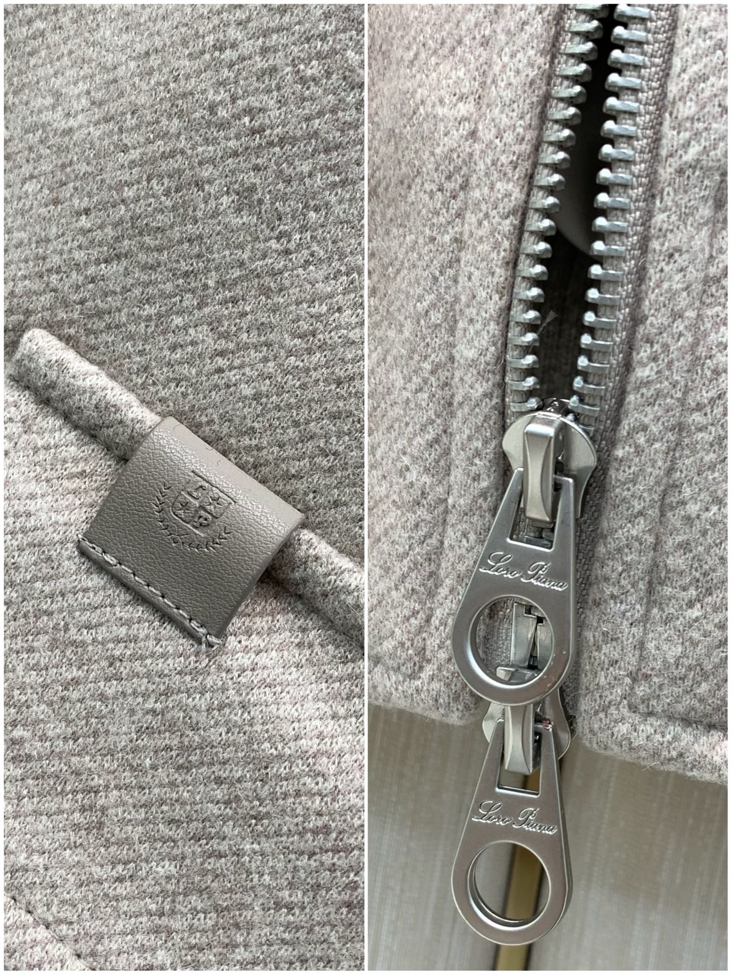 ,Loro Piana 羊毛混纺立领夹克拉链外套 材质 44%聚酯纤维 7.8%羊毛 15.3棉 ,Loro Piana 羊毛混纺立领夹克拉链外套 材质 44%聚酯纤维 7.8%羊毛 15.3棉