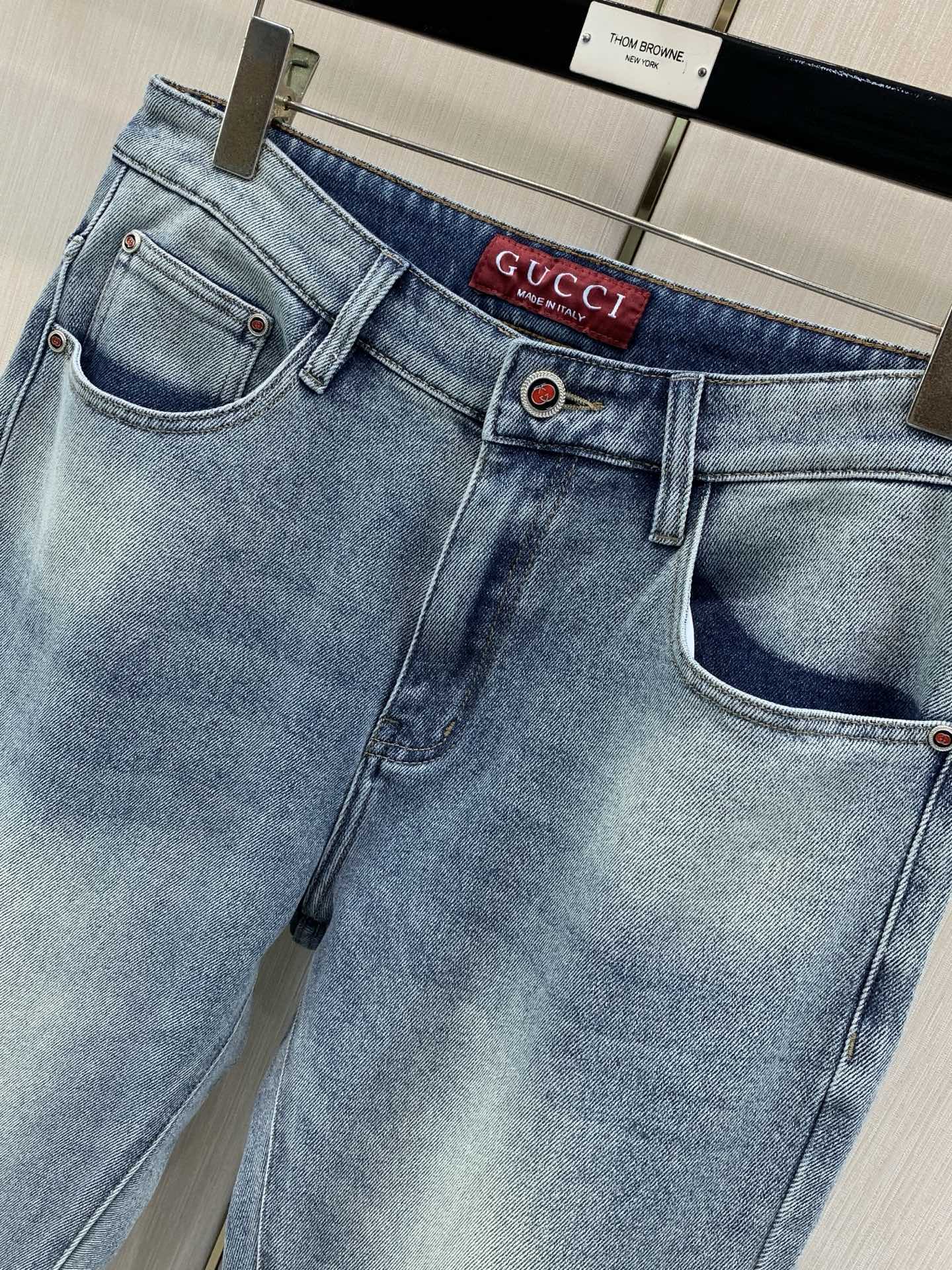 ，GUCCI 古驰，2026春秋最新品，专柜同步有售，原单狠货，水洗休闲水洗牛仔裤，进口原版水洗弹力面料，舒适有弹性，独