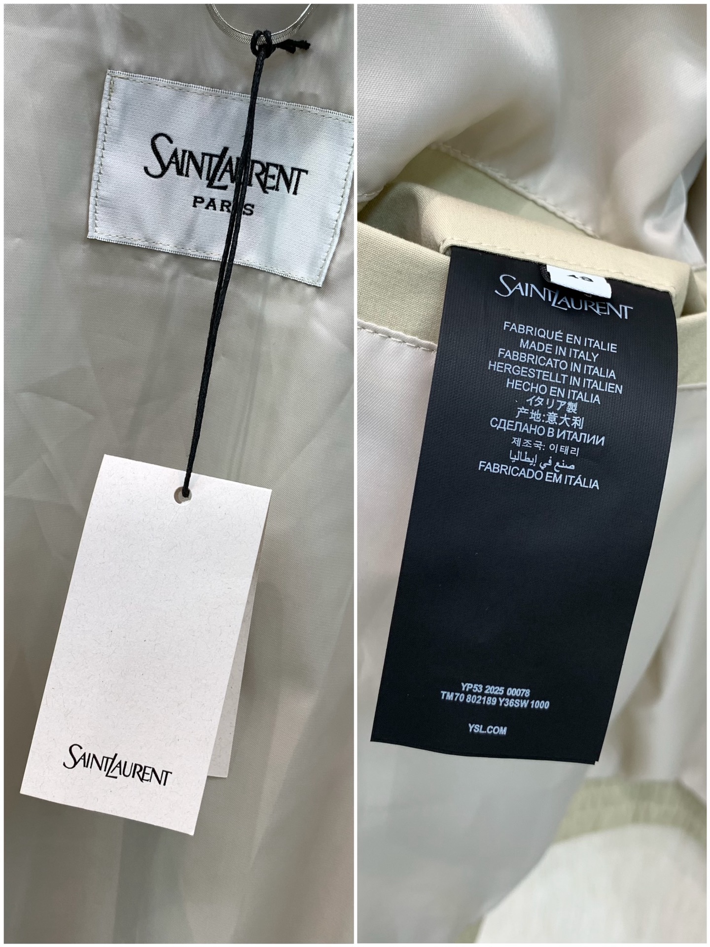 ，Saint Laurent 圣罗兰，2026秋季新品，时尚休闲圆立领夹克外套，专柜同步有售，原单狠货，采用进口原版面料