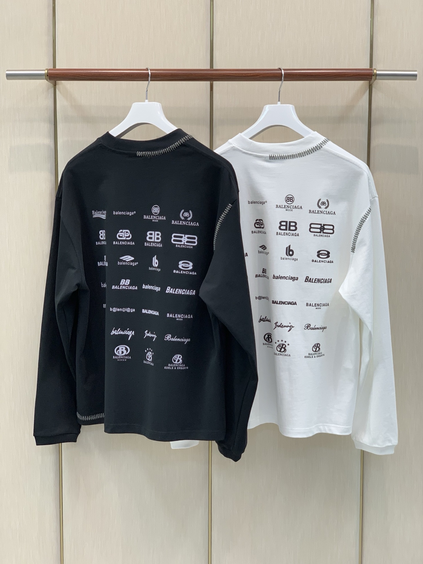 ，Balenciaga 巴黎世家，2026早秋最新款，专柜同步有售，原单狠货，爆款时尚休闲圆领长袖T恤，进口原版面料，独
