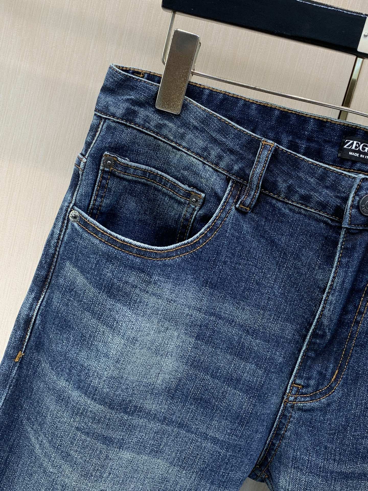 ，Zegna 杰尼亚，2026春秋最新品，专柜同步有售，原单狠货，时尚休闲水洗牛仔裤，进口原版水洗面料，上身舒适透气，简