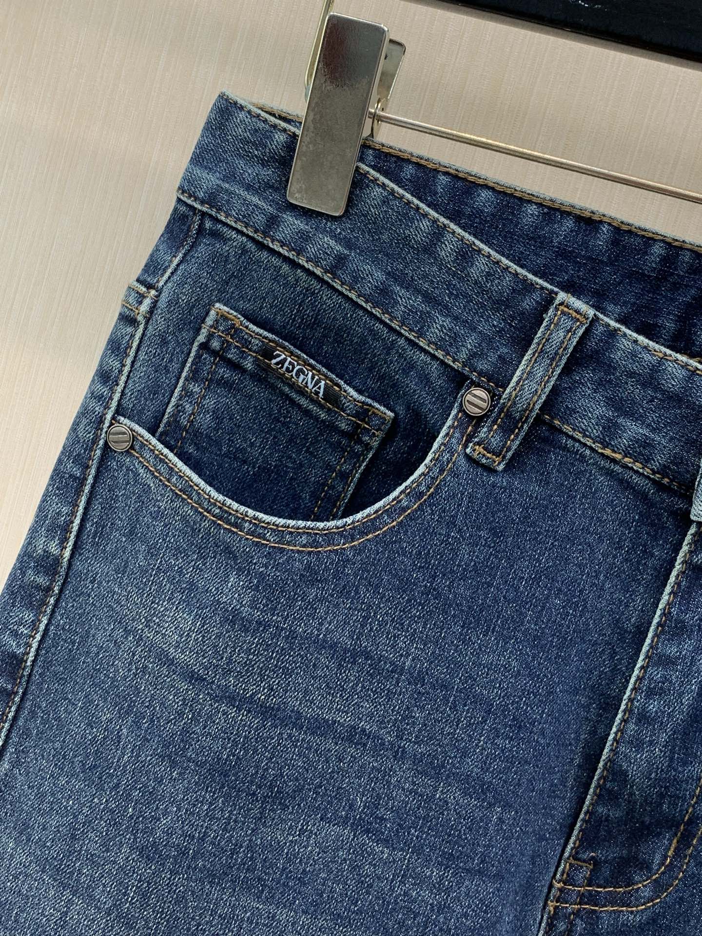 ，Zegna 杰尼亚，2026春秋最新品，专柜同步有售，原单狠货，时尚休闲水洗牛仔裤，进口原版水洗面料，上身舒适透气，简