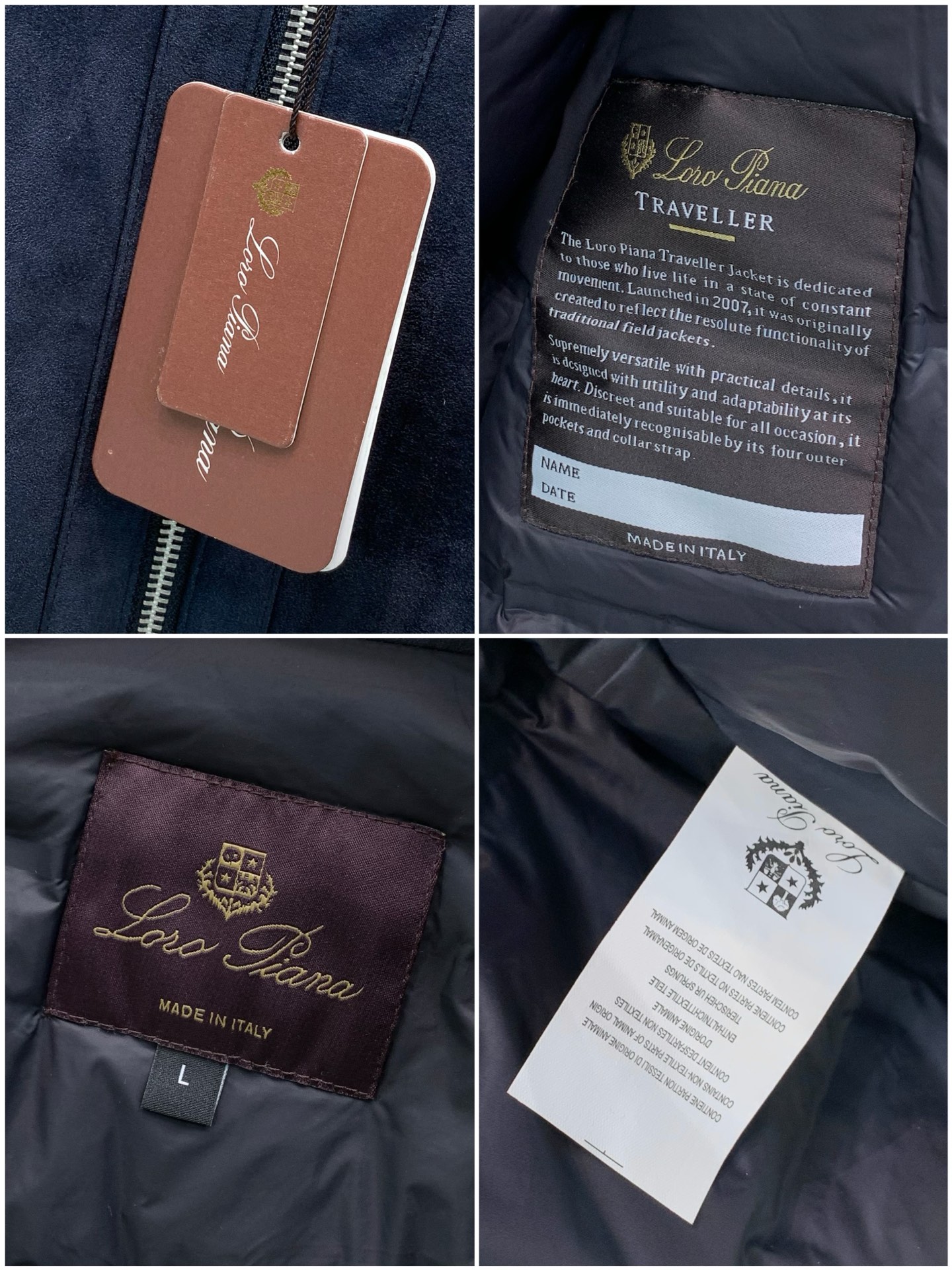 ，Loro Piana(Loro Piana )，2026冬季最新品，专柜同步有售，原单狠货，时尚休闲翻领羽绒夹克外套，