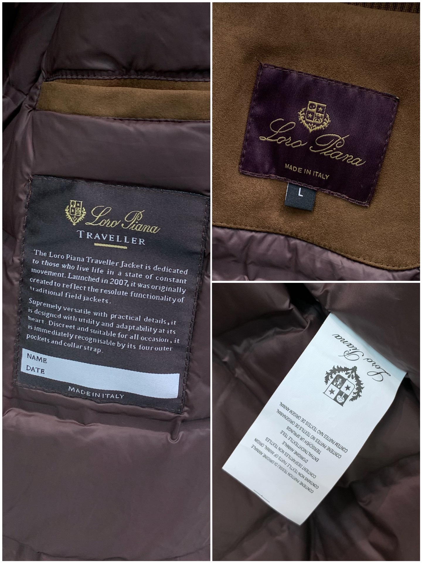 ，Loro Piana(Loro Piana )，2026冬季最新品，专柜同步有售，原单狠货，时尚休闲翻领羽绒夹克外套，