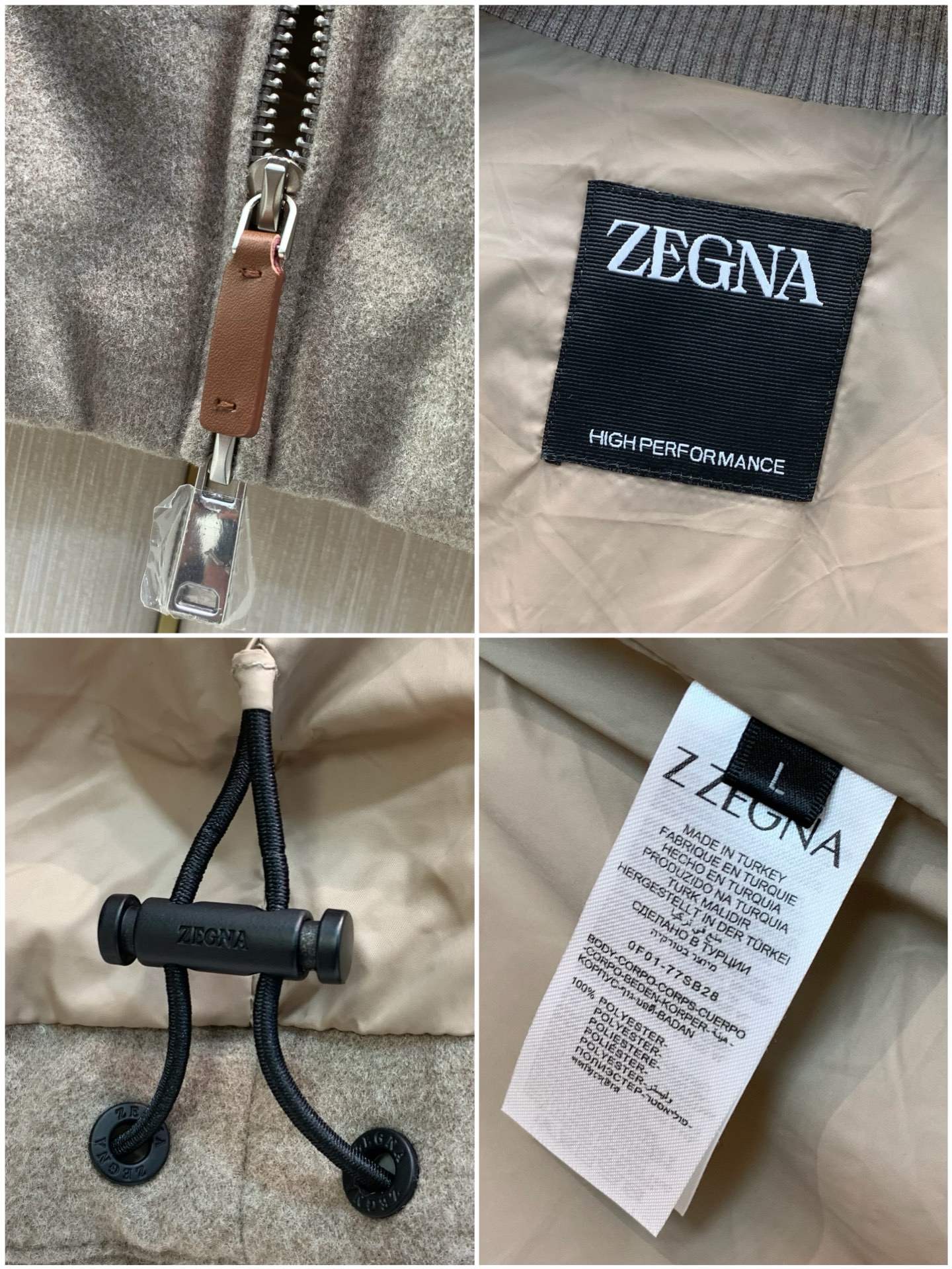 ，杰尼亚 Zegna，2026冬季最新品，专柜同步有售，原单狠货，时尚休闲立领拼接羽绒服外套，采用进口原版面料，舒适透气