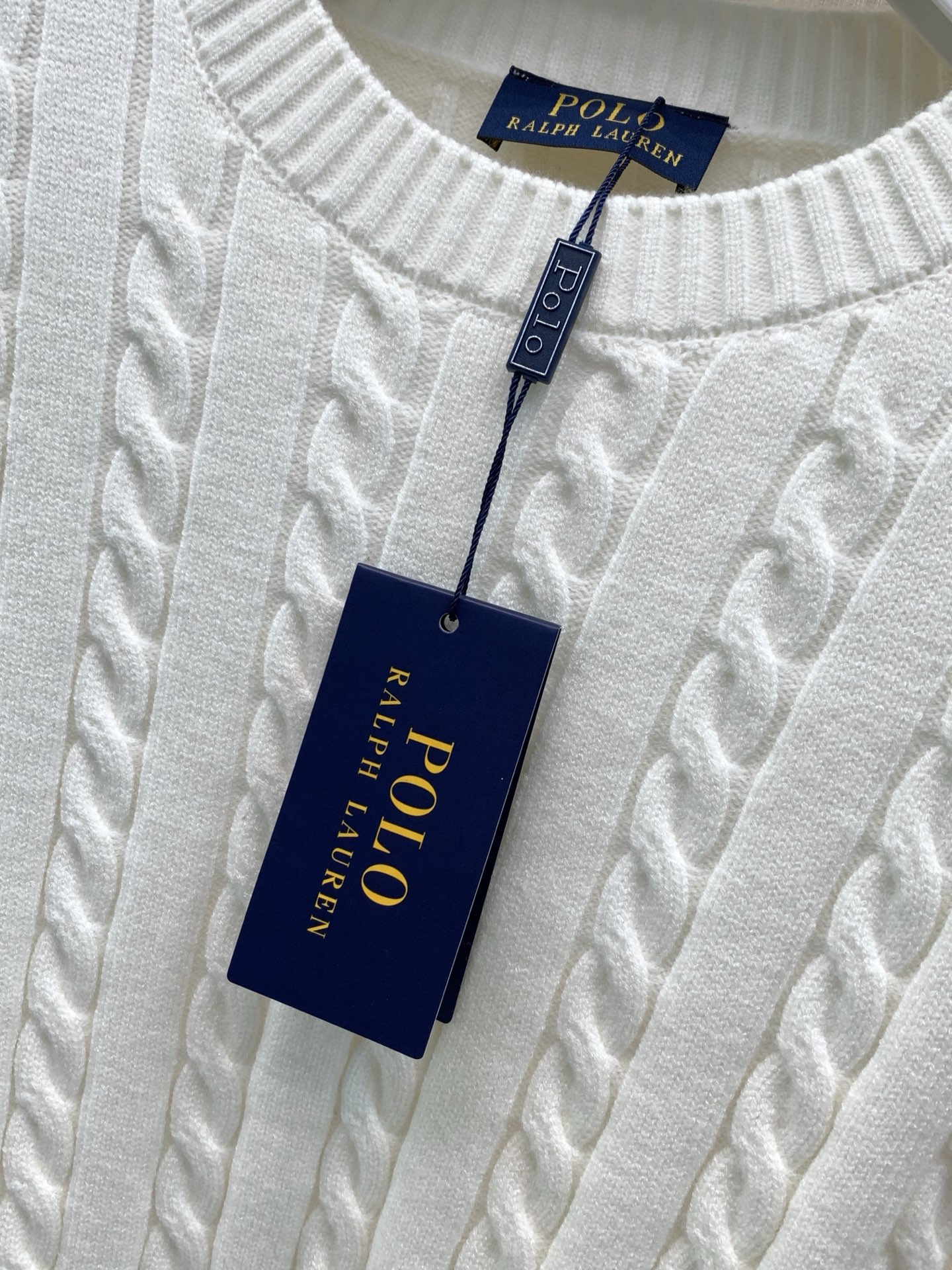 ，Ralph Lauren 拉夫劳伦，2026冬季新品，时尚休闲圆领长袖针织毛衣，采用进口原版面料，顶级刺绣🪡工艺字母图