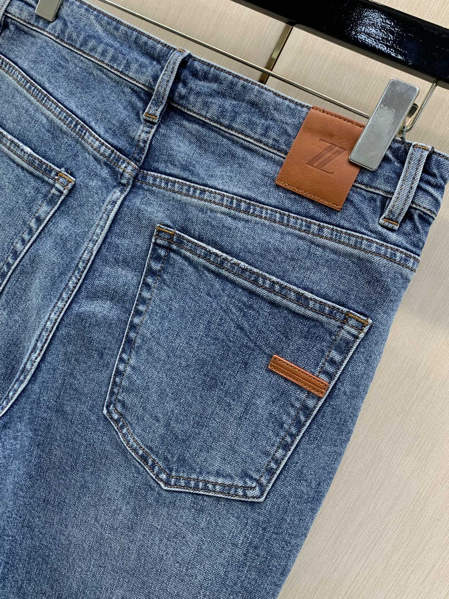 ，Zegna 杰尼亚，2026春秋最新品，专柜同步有售，原单狠货，时尚休闲水洗牛仔裤，进口原版水洗面料，上身舒适透气，简