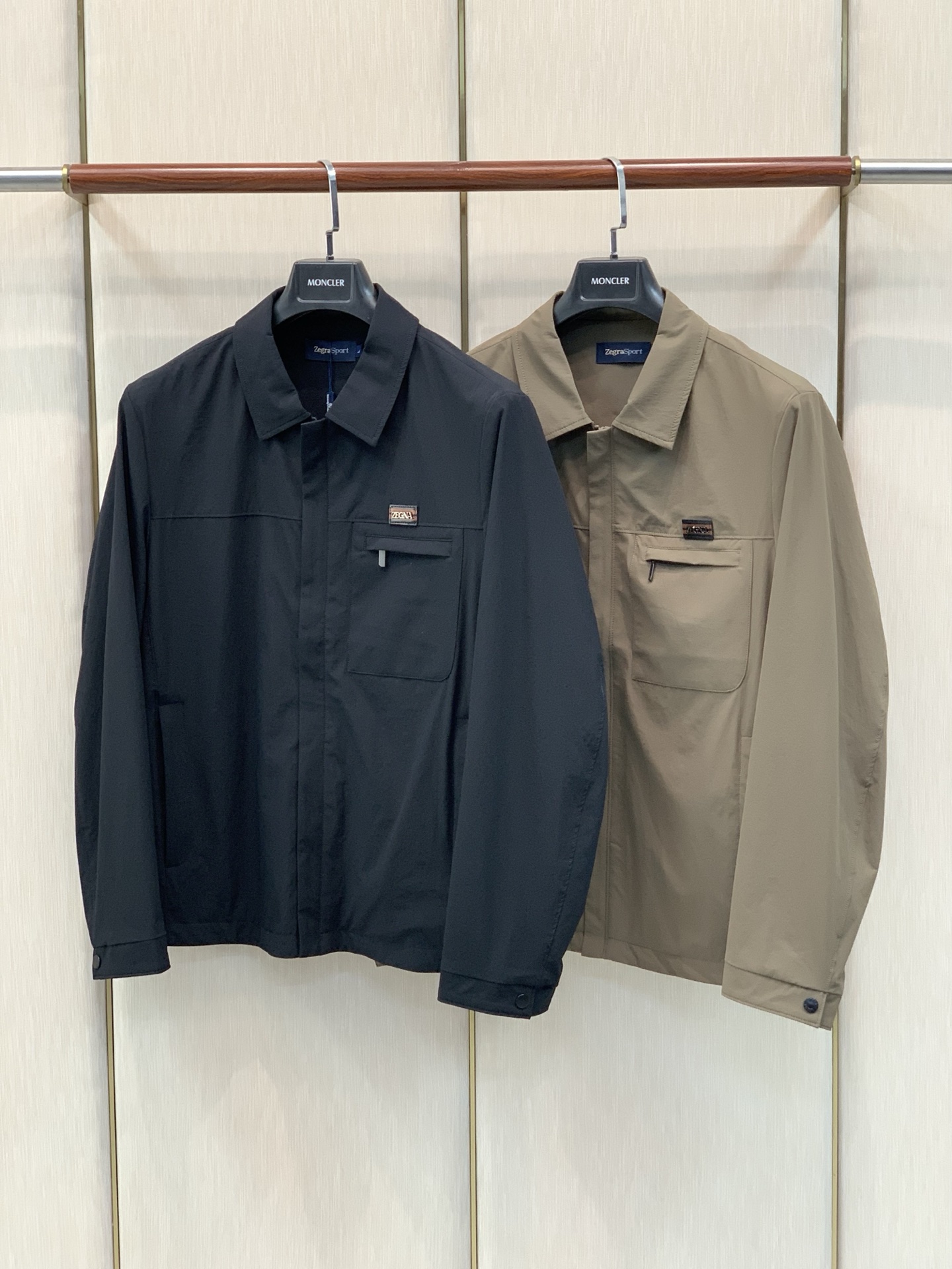 ，杰尼亚 Zegna，2026秋季最新品，专柜同步有售，原单狠货，时尚休闲翻领夹克外套，采用进口原版面料，舒适透气，原版