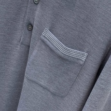 ,Loro Piana 新款灰色长袖 面料成份: 40%棉30%莫代尔20%腈纶10%羊毛 新款细腻易打理羊毛男士翻领 ,Loro Piana 新款灰色长袖 面料成份: 40%棉30%莫代尔20%腈纶10%羊毛 新款细腻易打理羊毛男士翻领
