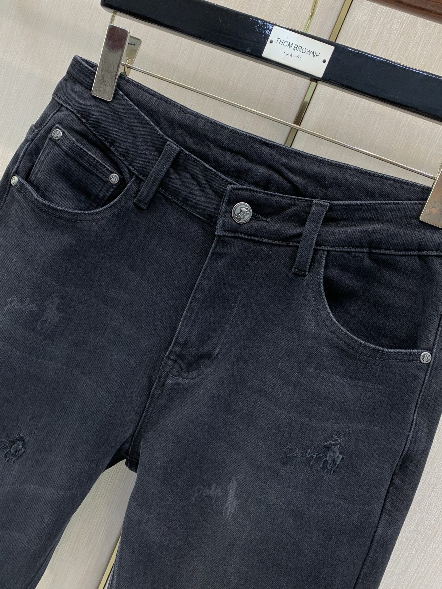 、Ralph Lauren 拉夫劳伦，2026春秋新品，时尚休闲水洗牛仔裤，采用进口原版面料，顶级刺绣工艺字母图案装饰l