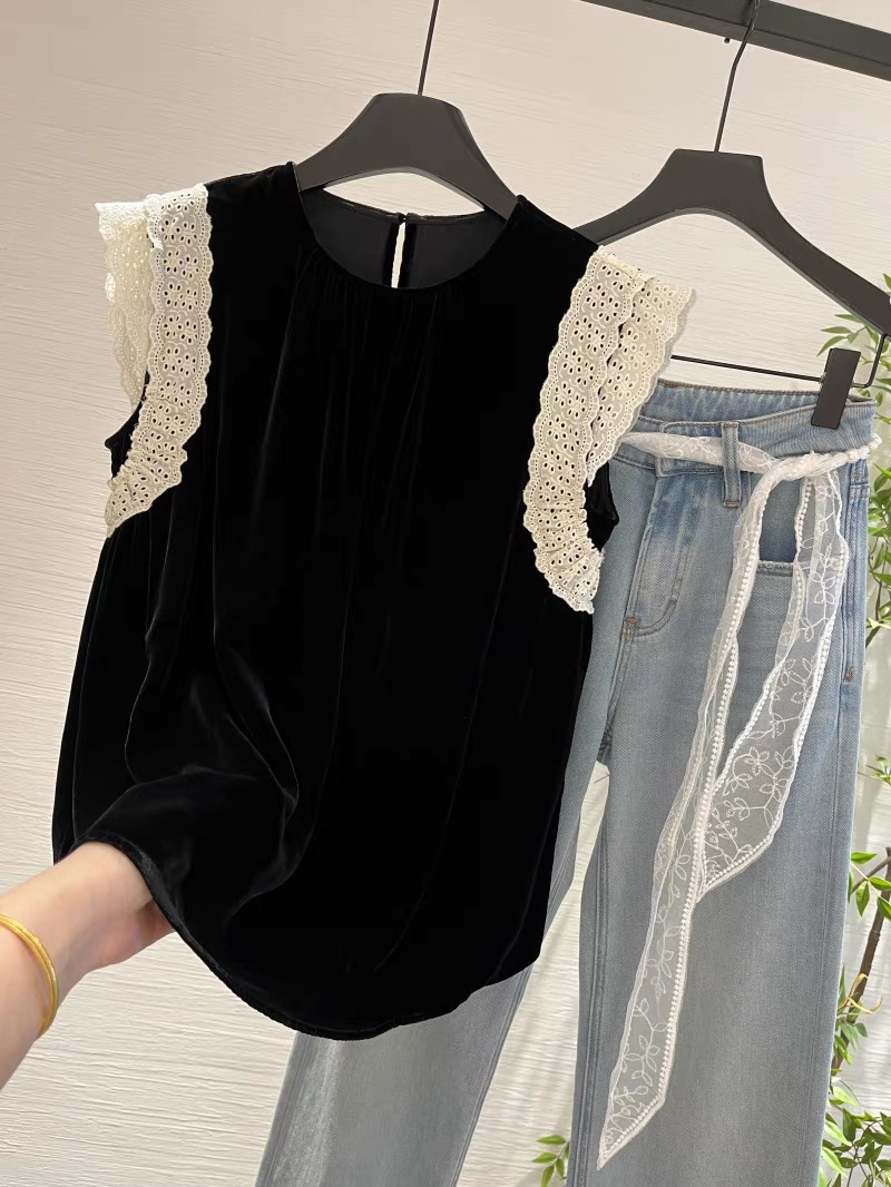 High-End Women’s Dress with Velvet Fabric, Packaged Fragrances, and No Sleeves - 图片 6