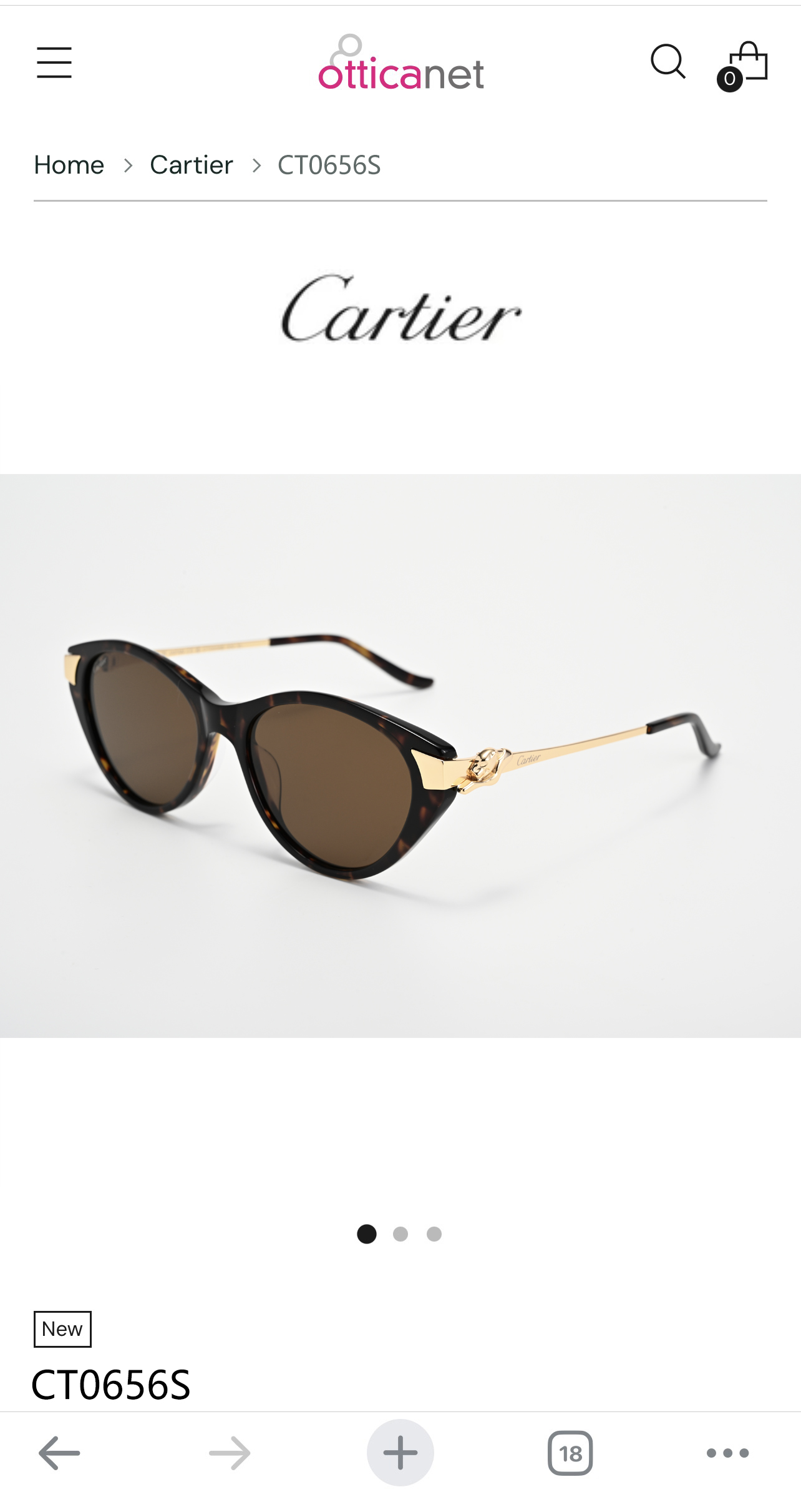 Cartie*MOD：CT0656Size：54口15-135