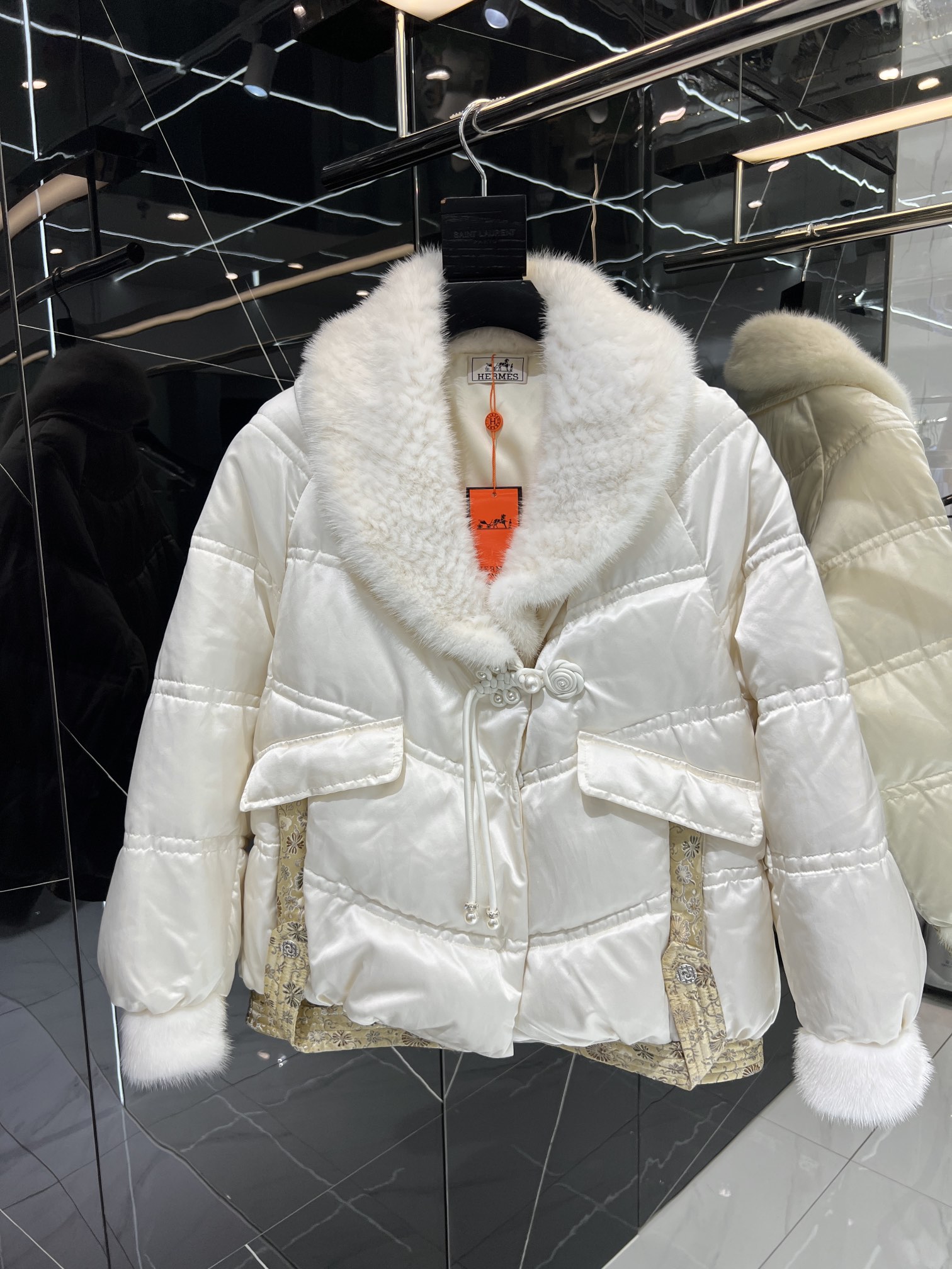 Hermes Clothing Down Jacket White Goose Down Fall/Winter Collection