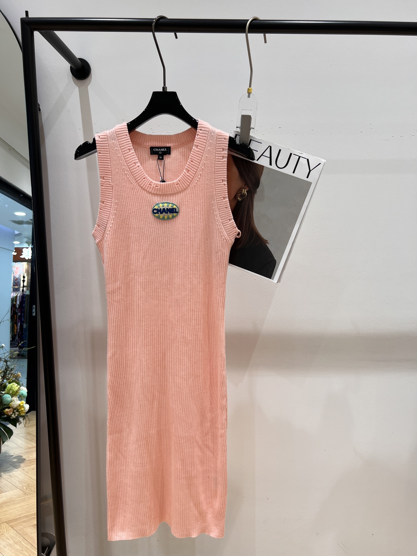 NO:311948,——Chane*——New knitted dress in early spring, details, classic temperament small round neck, super elastic fabric, slim fit, full feminine SML, chanel, skirts, alexander wang19860909——Chane*——早春新款针织连衣裙,细节款,经典气质小圆领,面料弹力超级大,版型修身,女人味十足SML,,chanel,skirts,alexander wang,Women's clothing