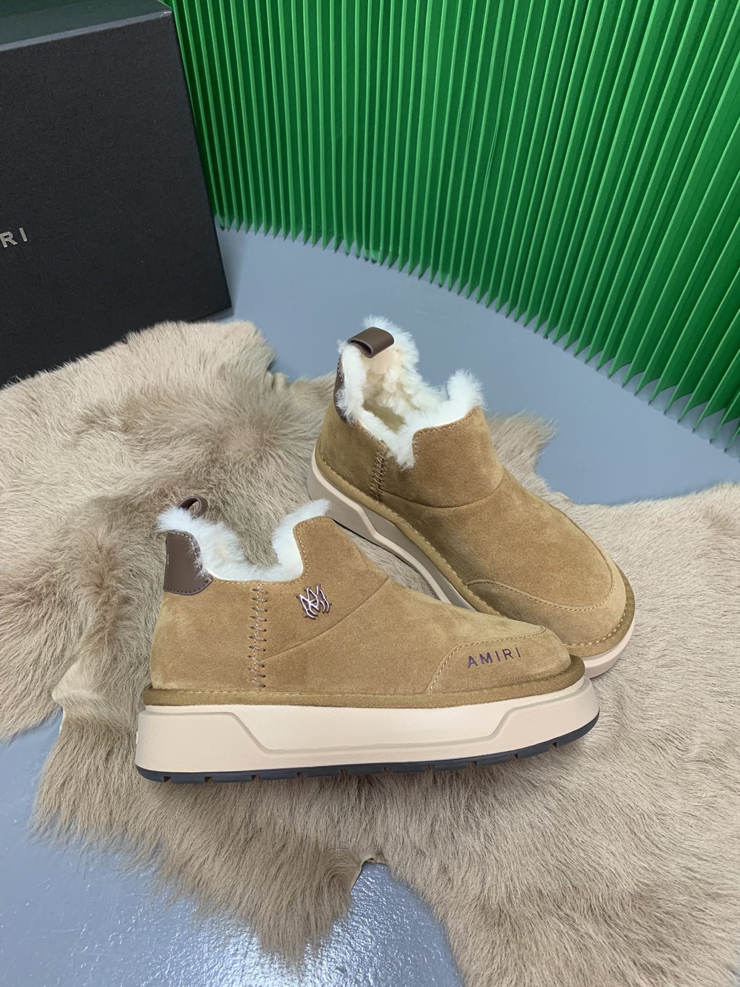 New Amiri Snow Boots with Wool, High Silk Fashion, Real Wool Inside. - 图片 3