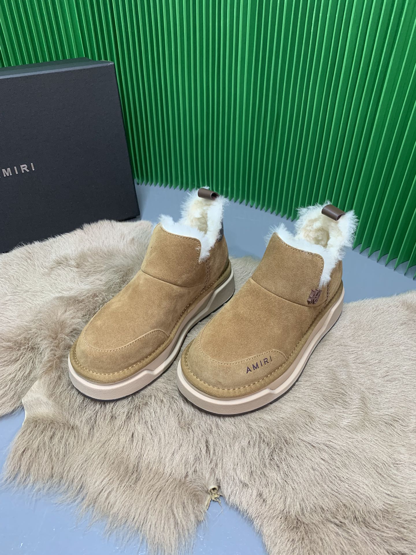 New Amiri Snow Boots with Wool, High Silk Fashion, Real Wool Inside. - 图片 2