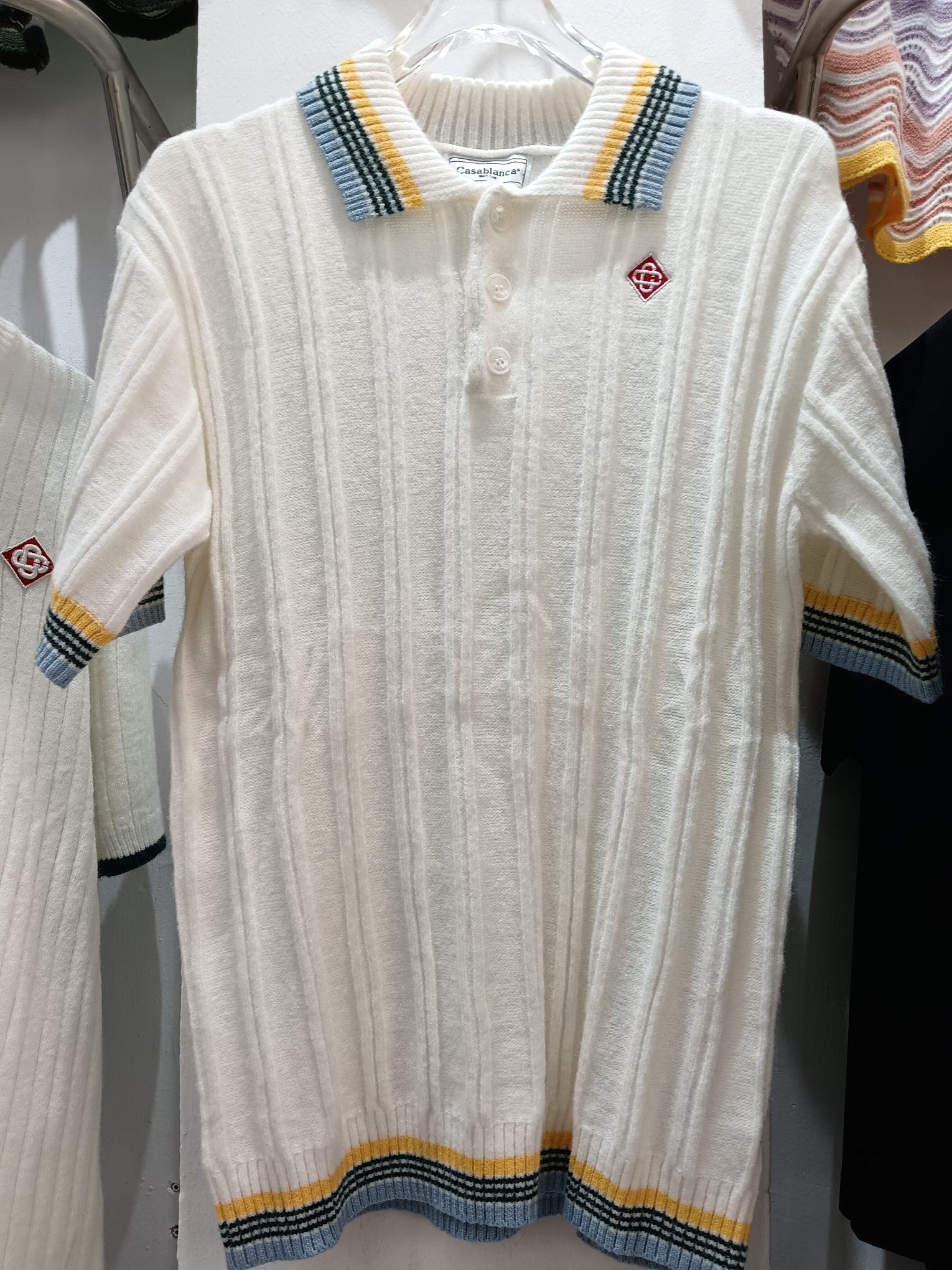 Casablanca polo de punto con rayas de colores para hombre, tallas S.M.L.XL