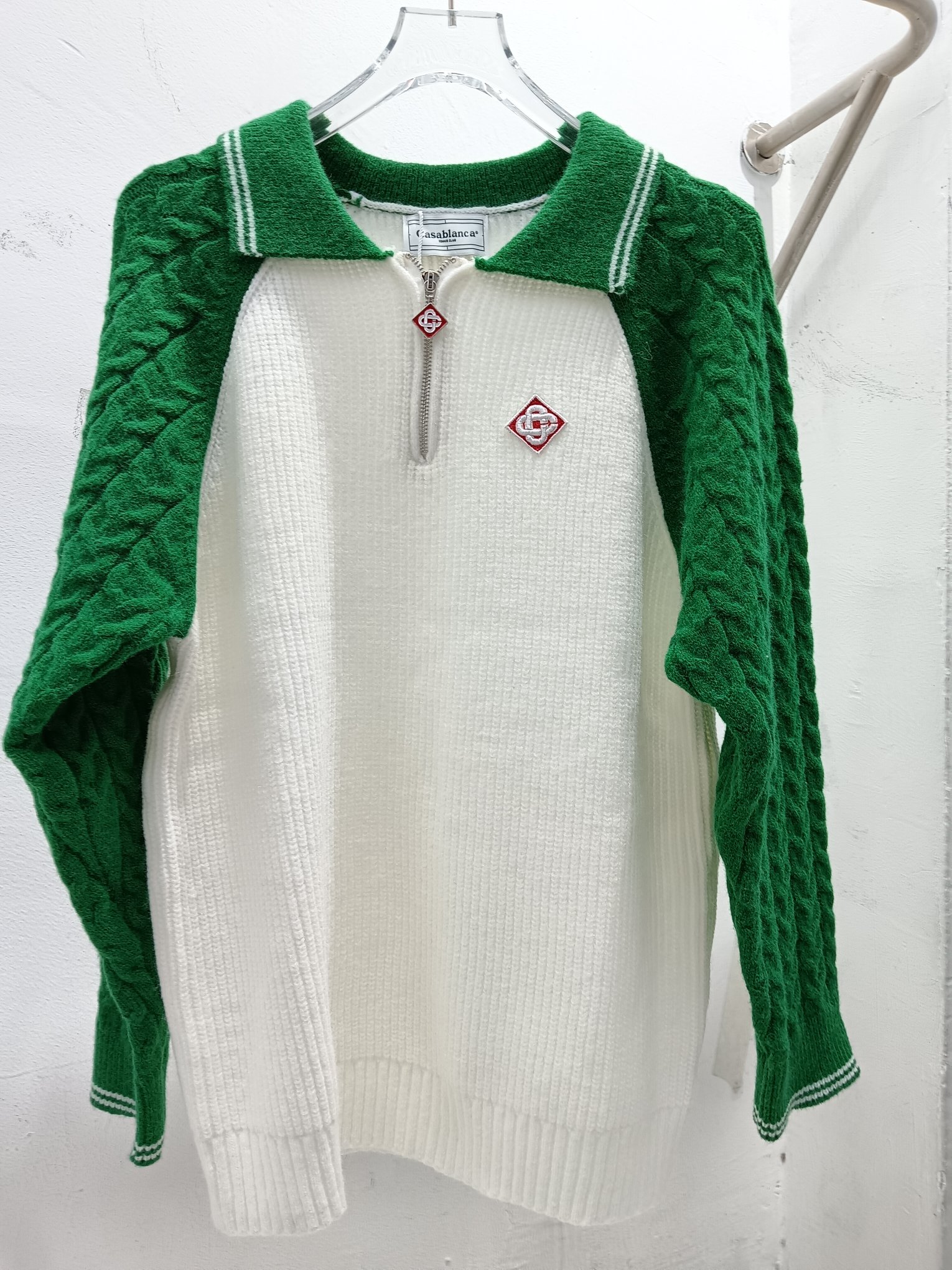 Suéter de manga larga con trenzas y cremallera Casablanca Talla: SMLXL