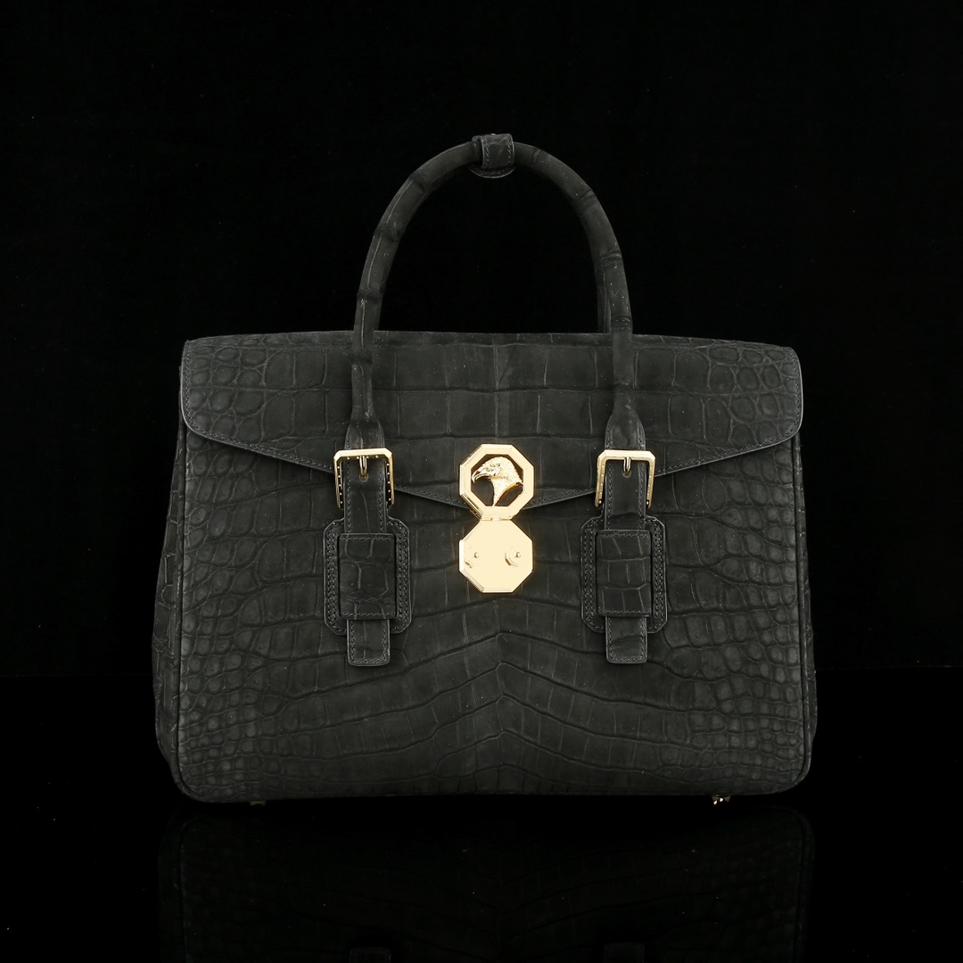 实拍图📸 国产磨砂鳄鱼肚皮🐊🐊公文包💼⚠️纯钢五金 ⚠️【内里配头层牛皮】 尺寸 40*28*13
