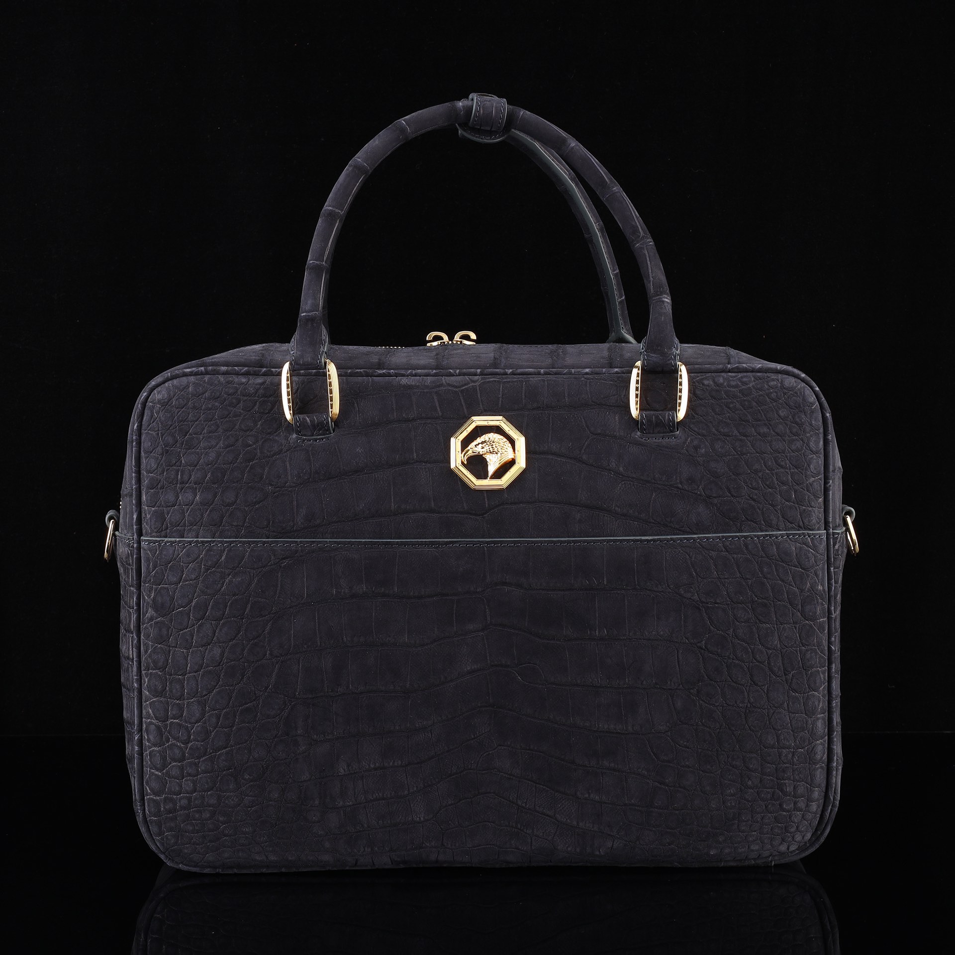 实拍图📸 国产磨砂鳄鱼肚皮🐊🐊公文包💼⚠️纯钢五金 ⚠️【内里配头层牛皮】 尺寸 39*27*14