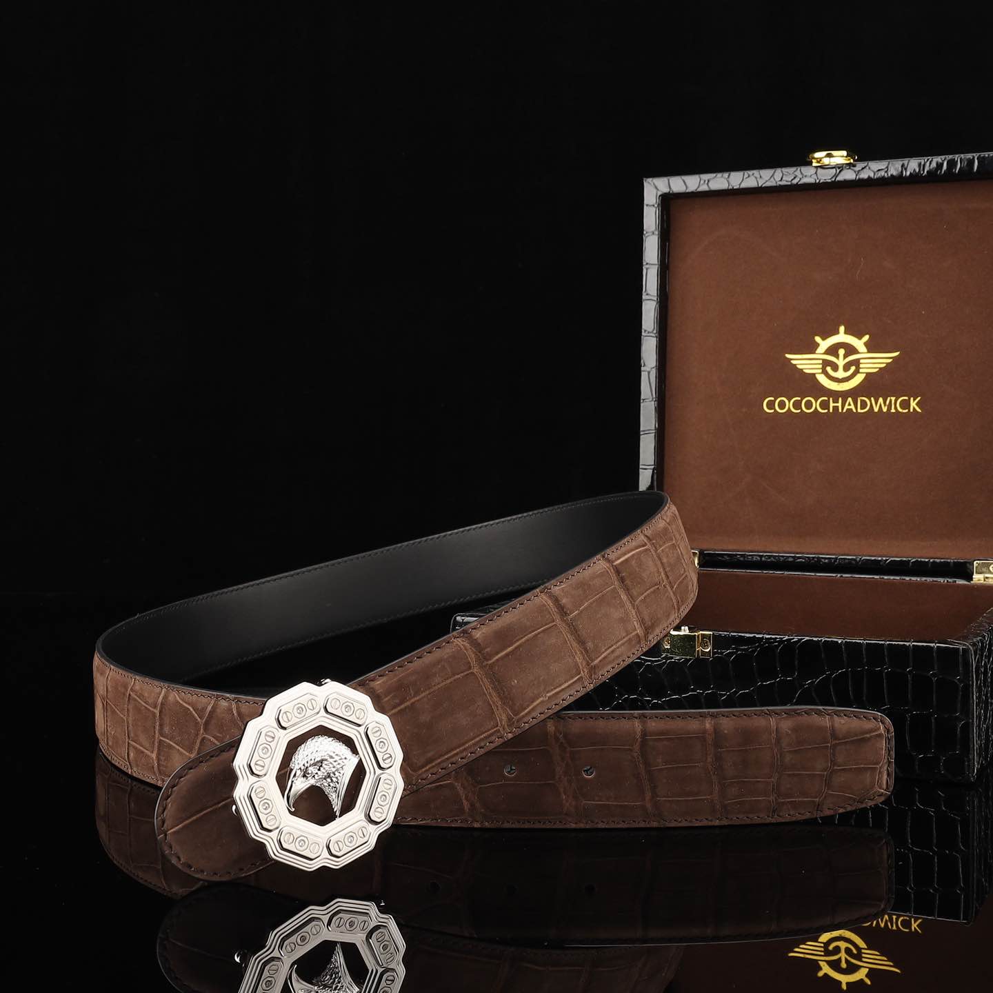 水染尼罗磨砂皮🙏A级🙏奢华高贵🎉上档次🎉鳄鱼肚皮出货🎉[胜利]转图大卖[闪电][玫瑰][闪电][玫瑰]搭配史蒂芬鹰头钢扣🌹宽度:3.8cm⚡🌹长度100-125cm  P1480