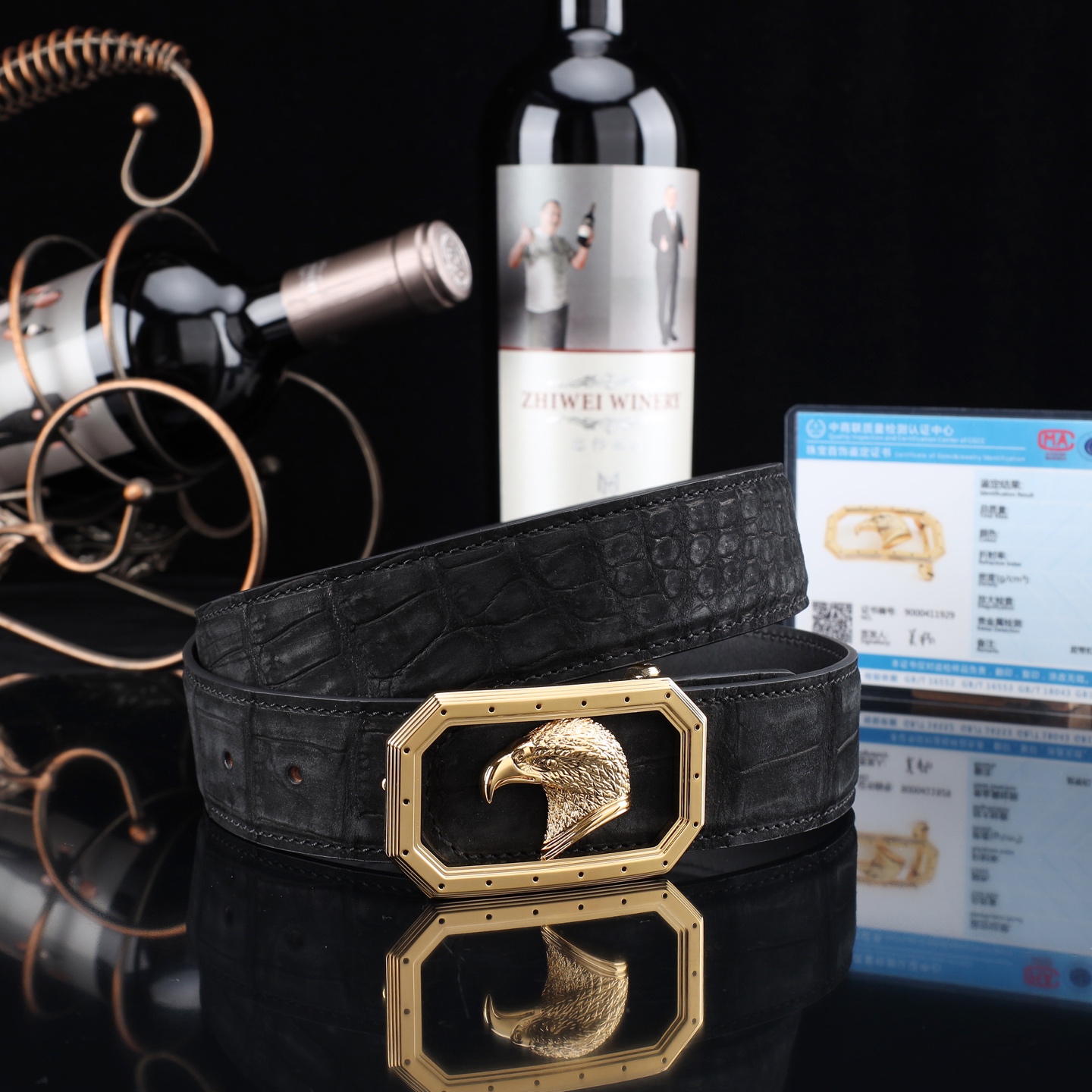 水染尼罗磨砂皮🙏A级🙏奢华高贵🎉上档次🎉鳄鱼肚皮出货🎉[胜利]转图大卖[闪电][玫瑰][闪电][玫瑰]搭配24k史蒂芬鹰头镀金扣🌹宽度:3.8cm⚡🌹长度100-125cm  P001580