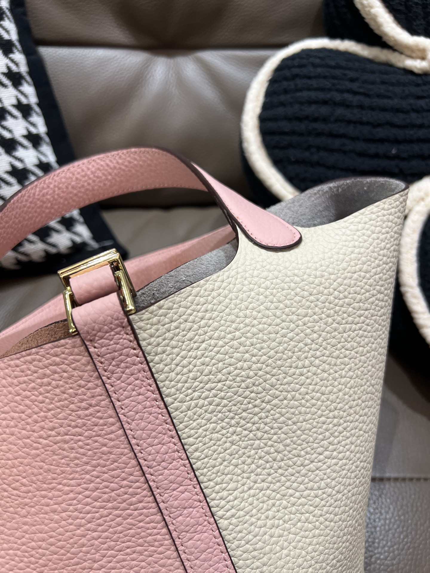 菜蓝子 TC牛皮製 防伪線付き 立体デザインバッグ