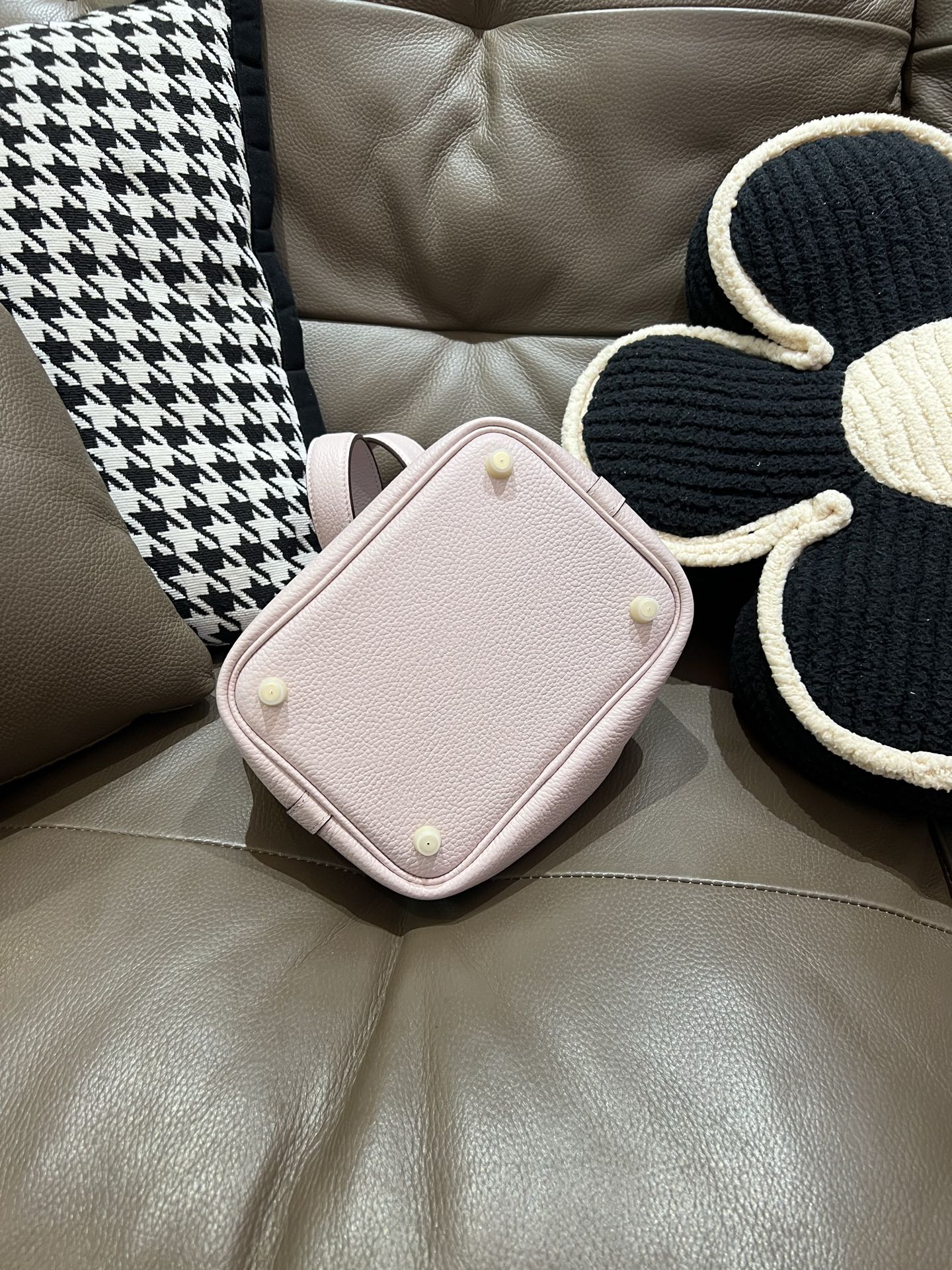 菜蓝子 全新アップグレード TC牛皮製 防犯機能付き 立体型バッグ