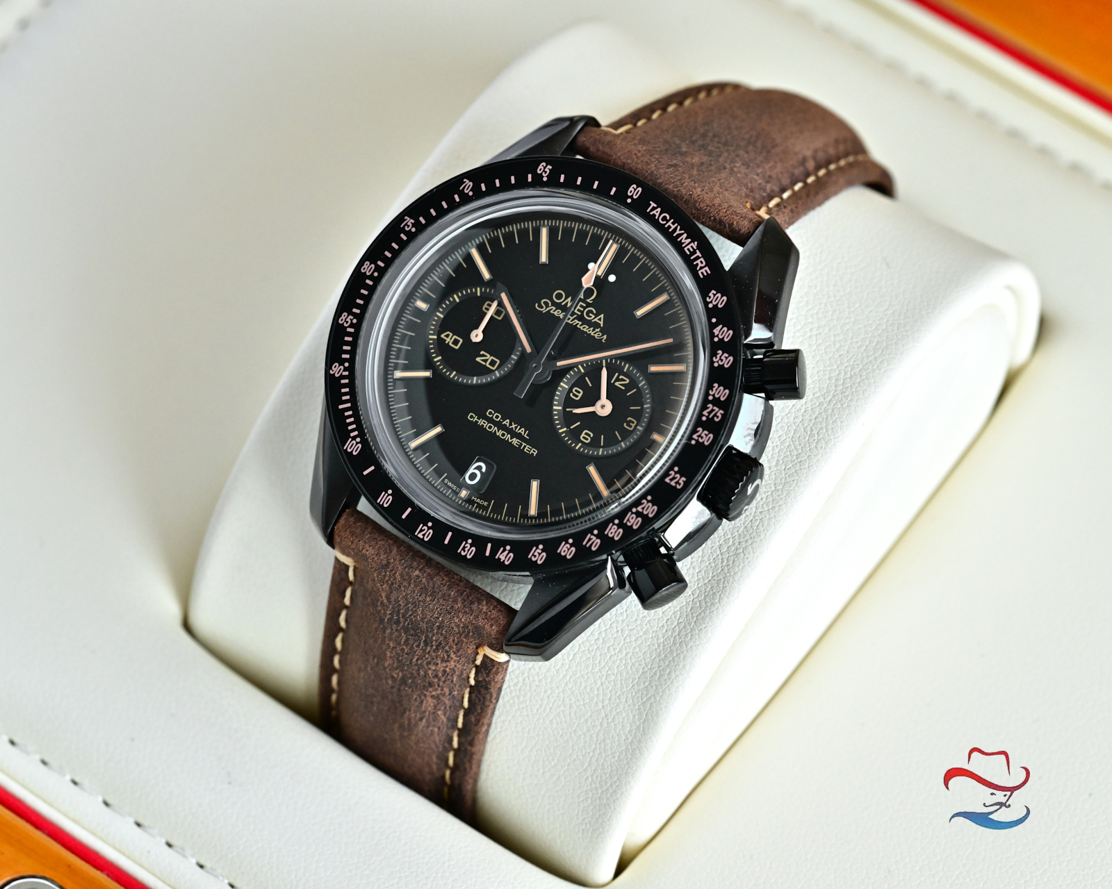 Omega Speedmaster Co-Axial Chronometer Moonwatch Black case, black bezel, black dial, black strap 44.25mm Men's Automatic
