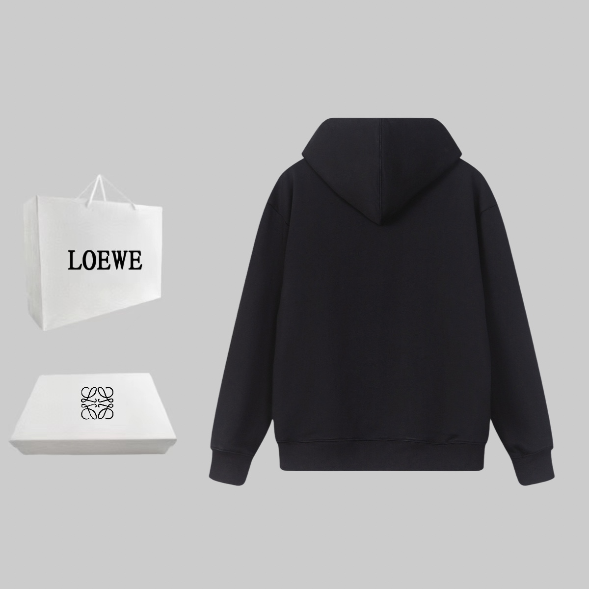 High-End Custom Loewe Home Embroidery Thongs: Top Quality, Oversize, Unisex, Black - 图片 2